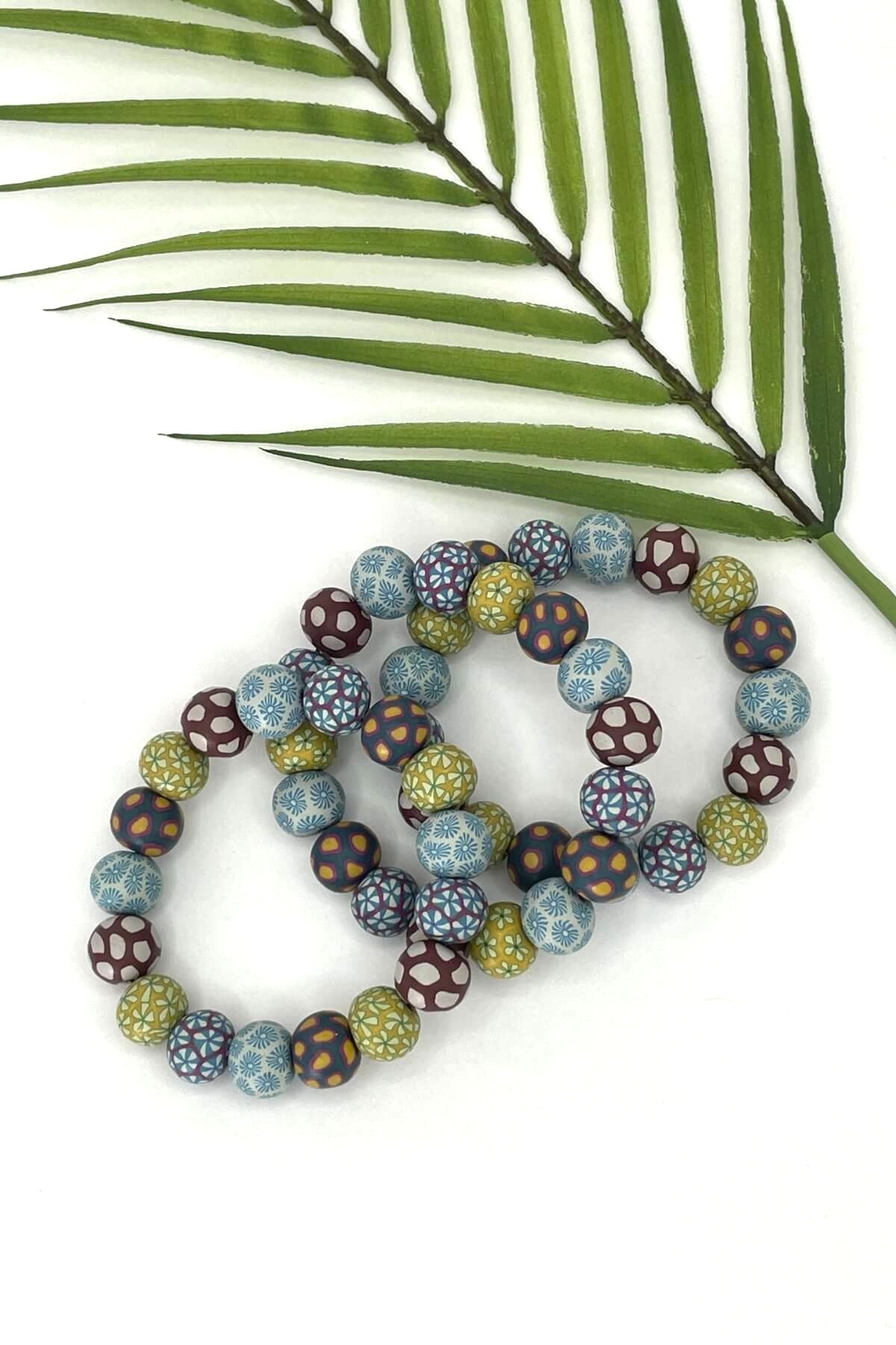 Samunnat Ethical Polymer Clay Mala Bracelets made in Nepal - Paprika