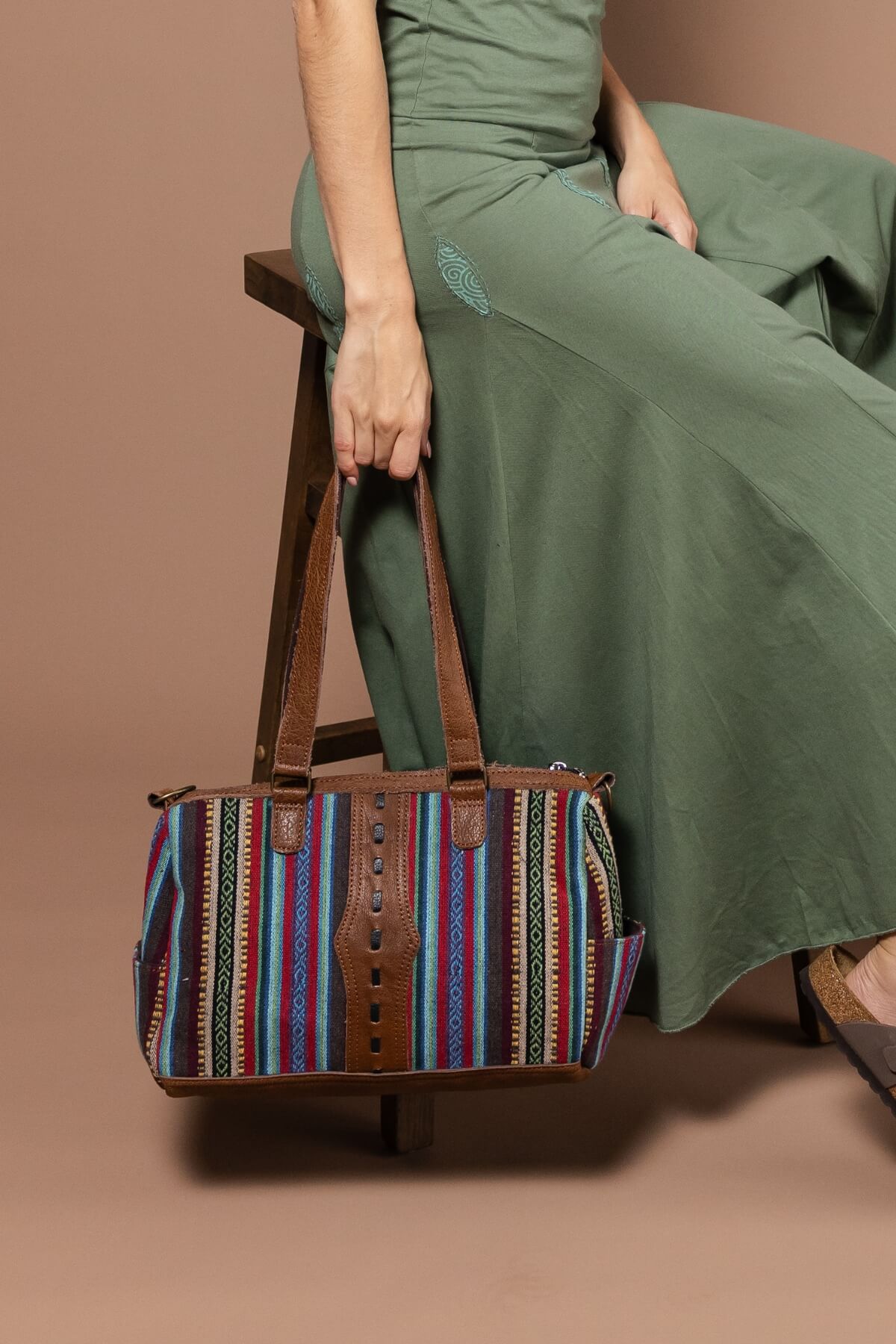 Surya Australia Buffalo Leather & Cotton Bag - Vannes