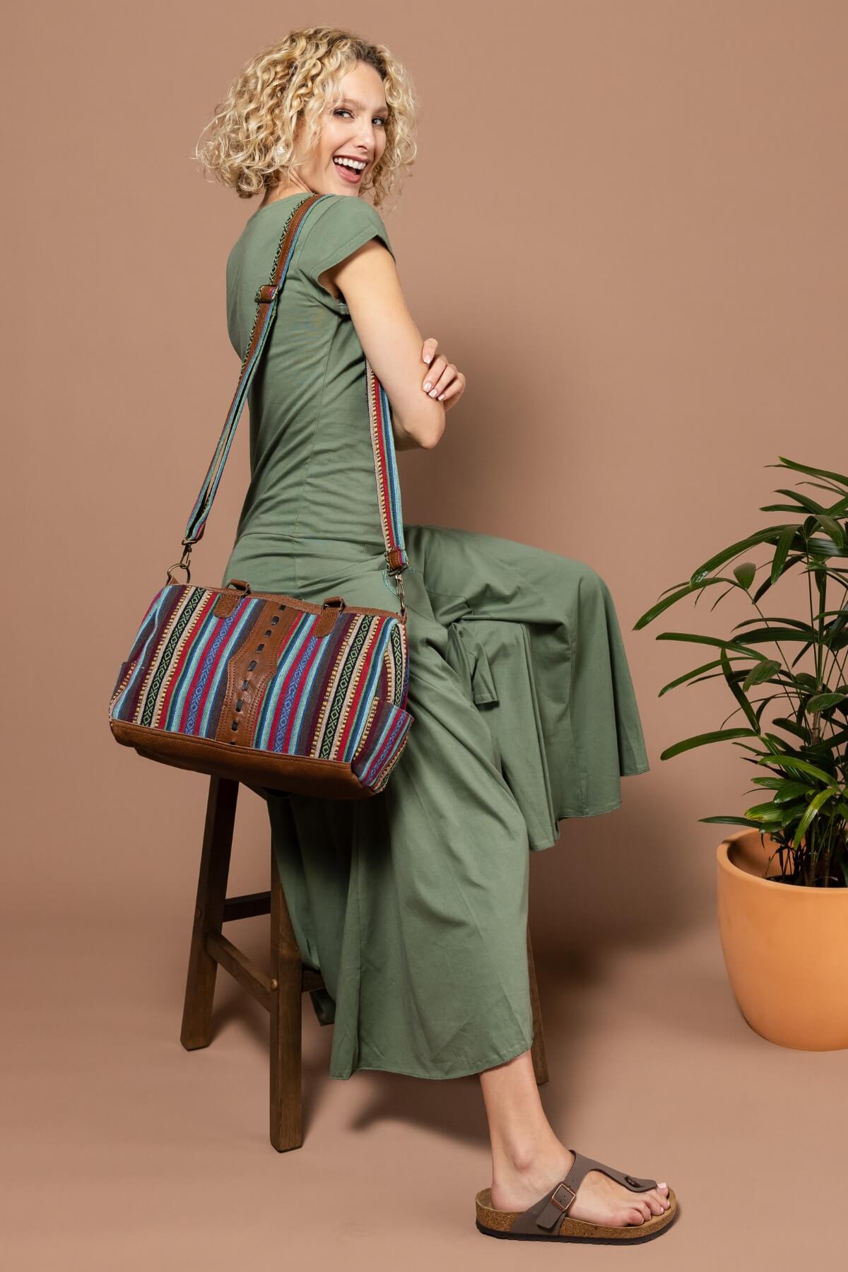 Surya Australia Buffalo Leather & Cotton Bag - Vannes