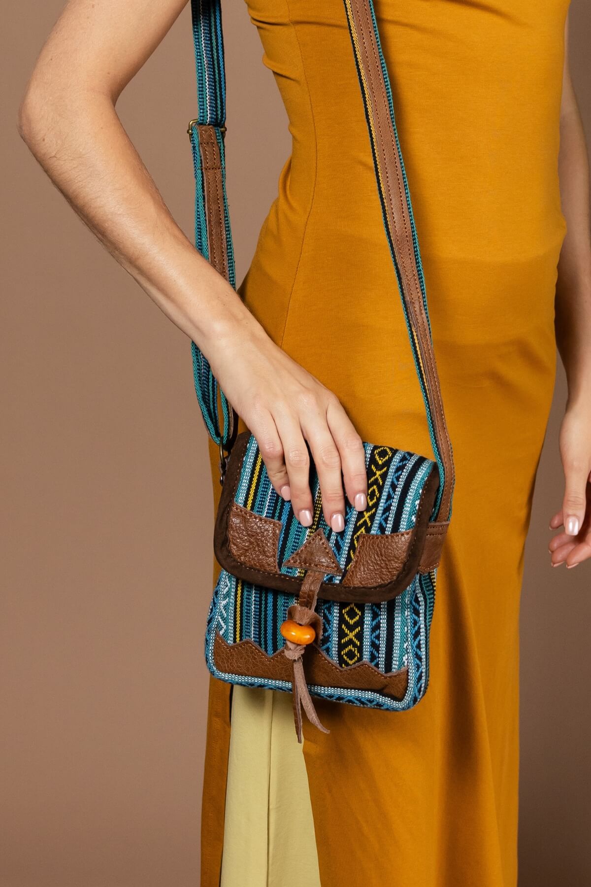 Surya Australia Buffalo Leather & Cotton Bag - La Rochelle