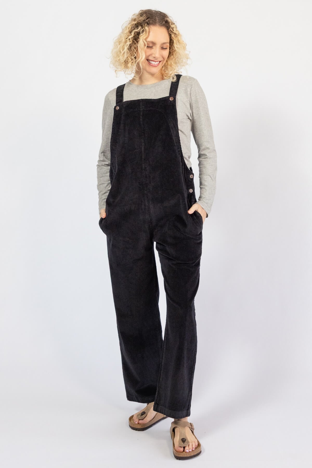 Cotton corduroy overalls for women - ethically made in Nepal