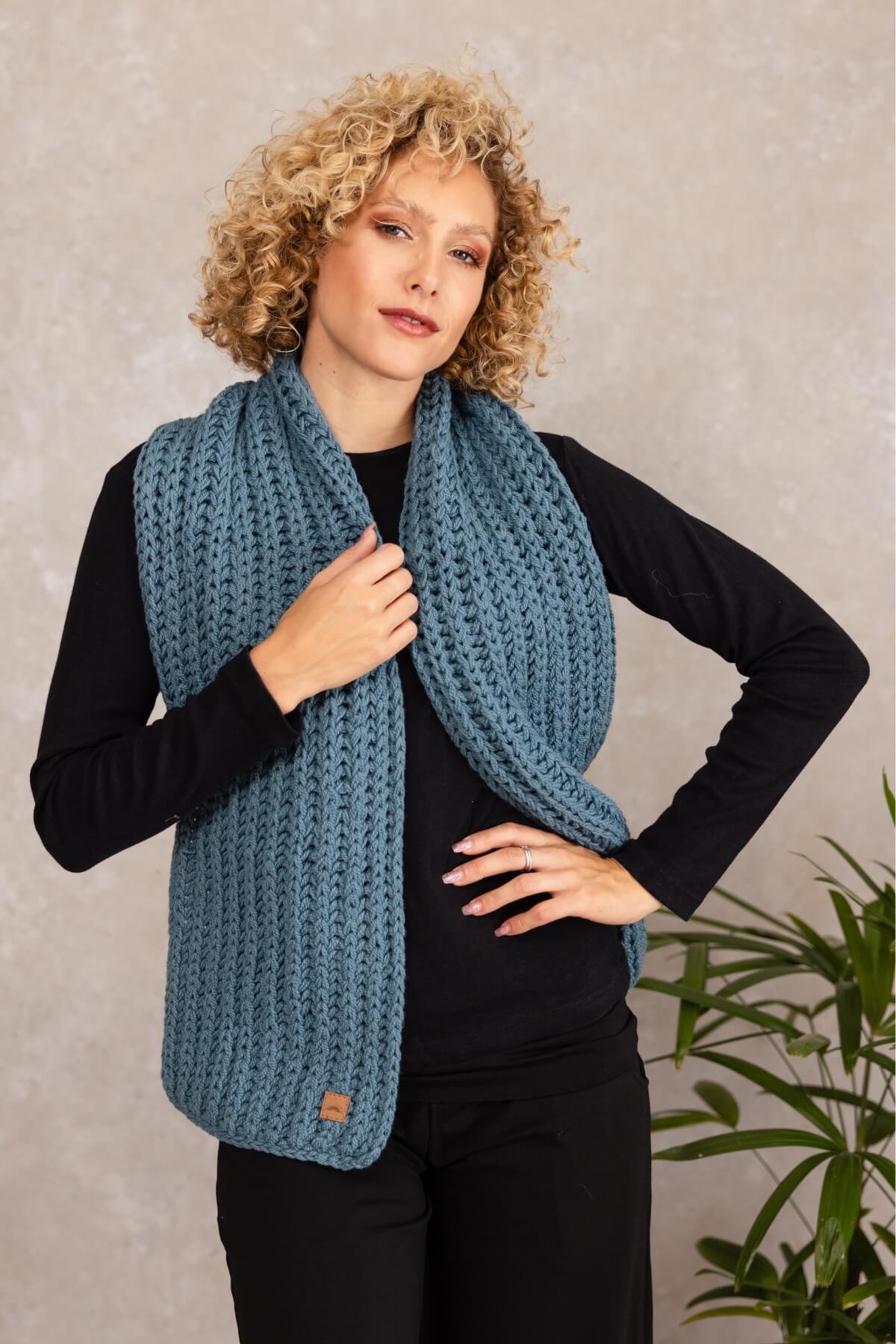 Merino Wool Knitted Scarves for Women -mulesing free wool