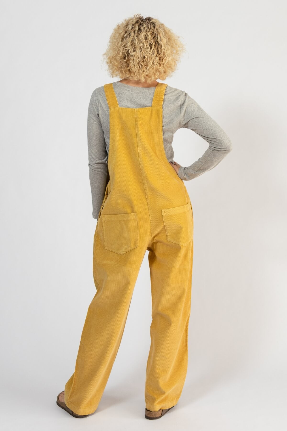 Surya Ethical Cotton Corduroy Overalls for Women - rear view