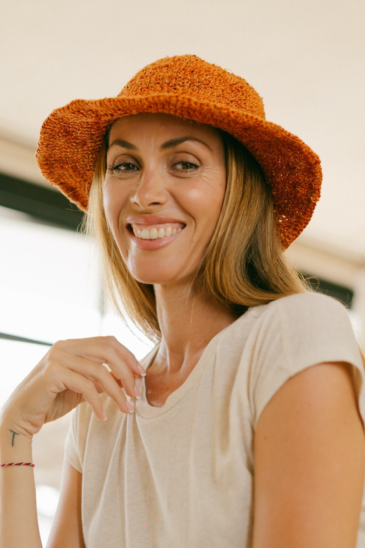 Ethical crochet hemp and cotton hats for women β wire in the brim for shaping