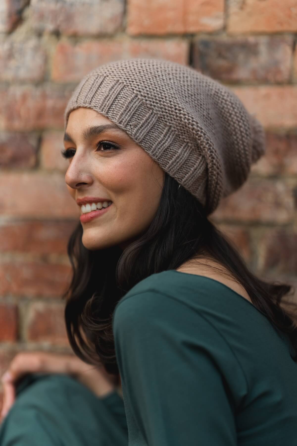 Surya Ethical Merino Beanie from Nepal - Dusty Mauve