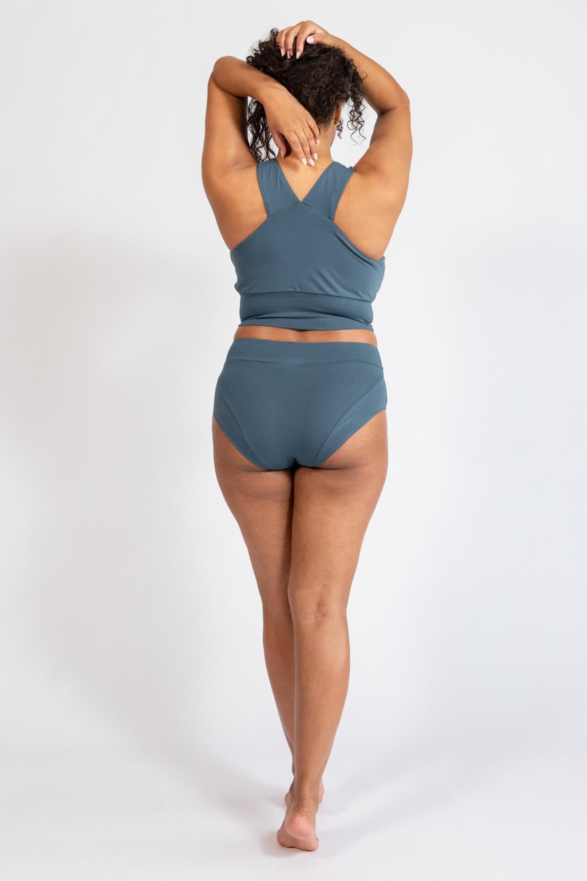 Organic cotton high waisted underwear for Women - rear view