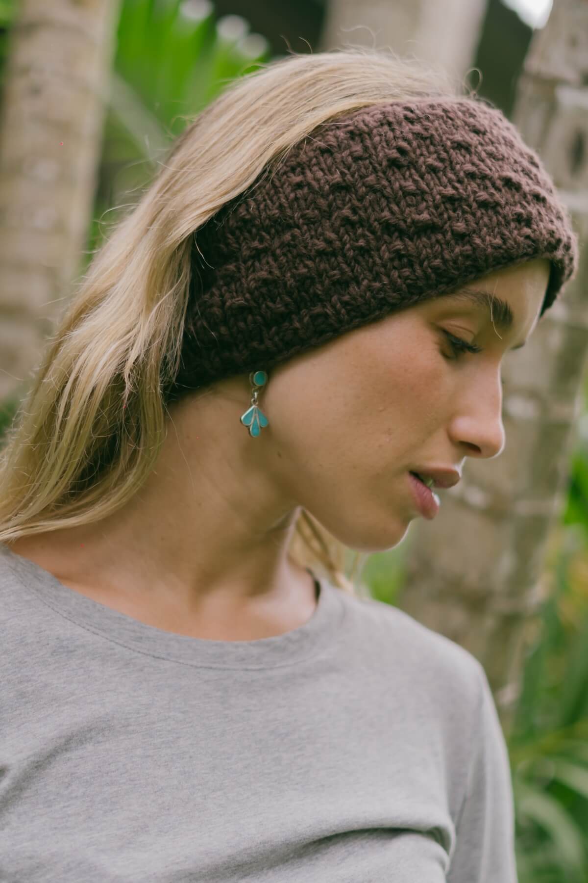 Thick wool headband for women - made in Nepal