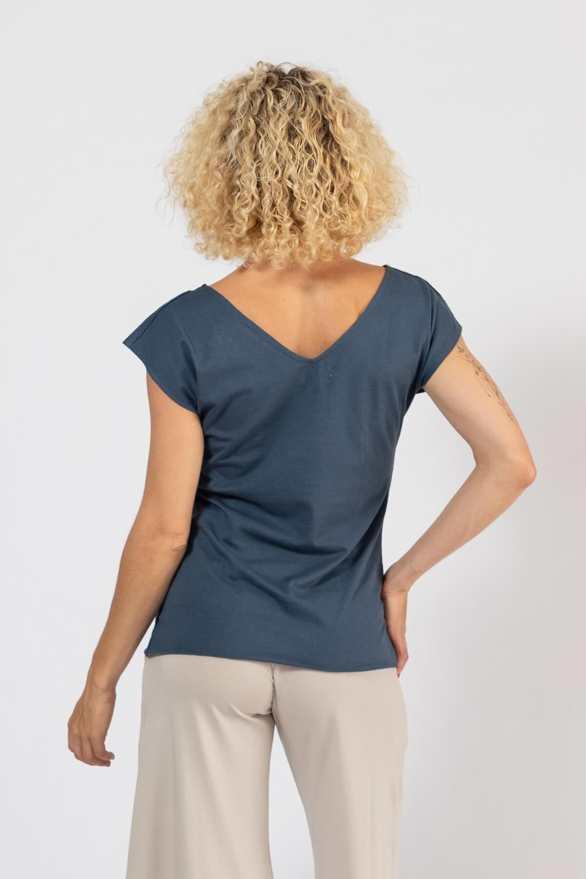 Surya Ethical Organic Cotton V-neck Top - rear view
