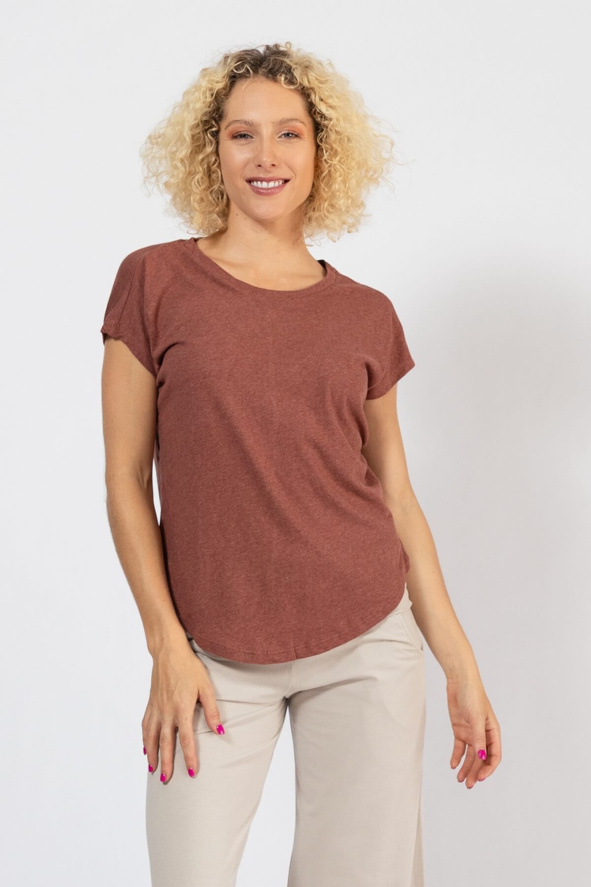 Surya Organic Cotton Basic T-Shirt - flattering crew neckline