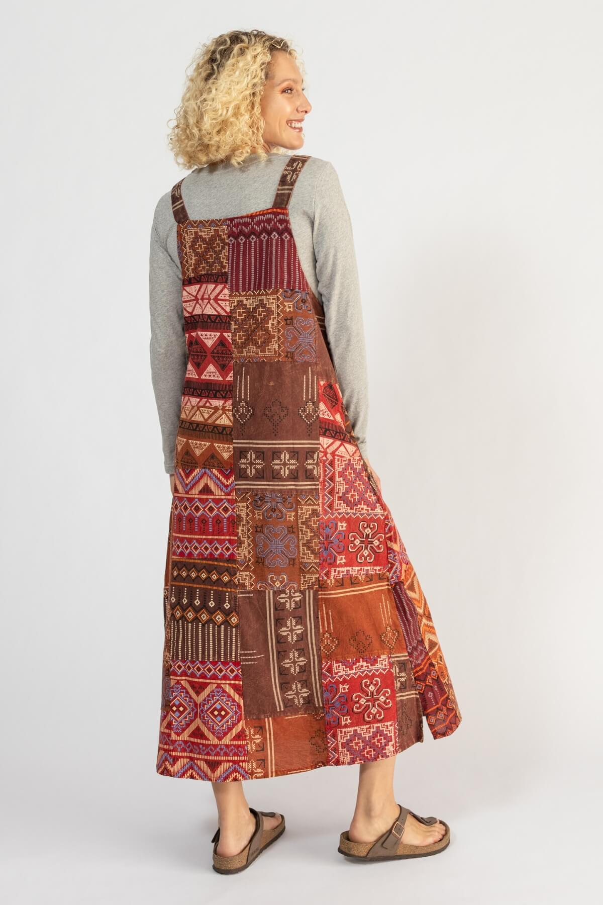 Surya Cotton Patchwork Pinafore - rear view