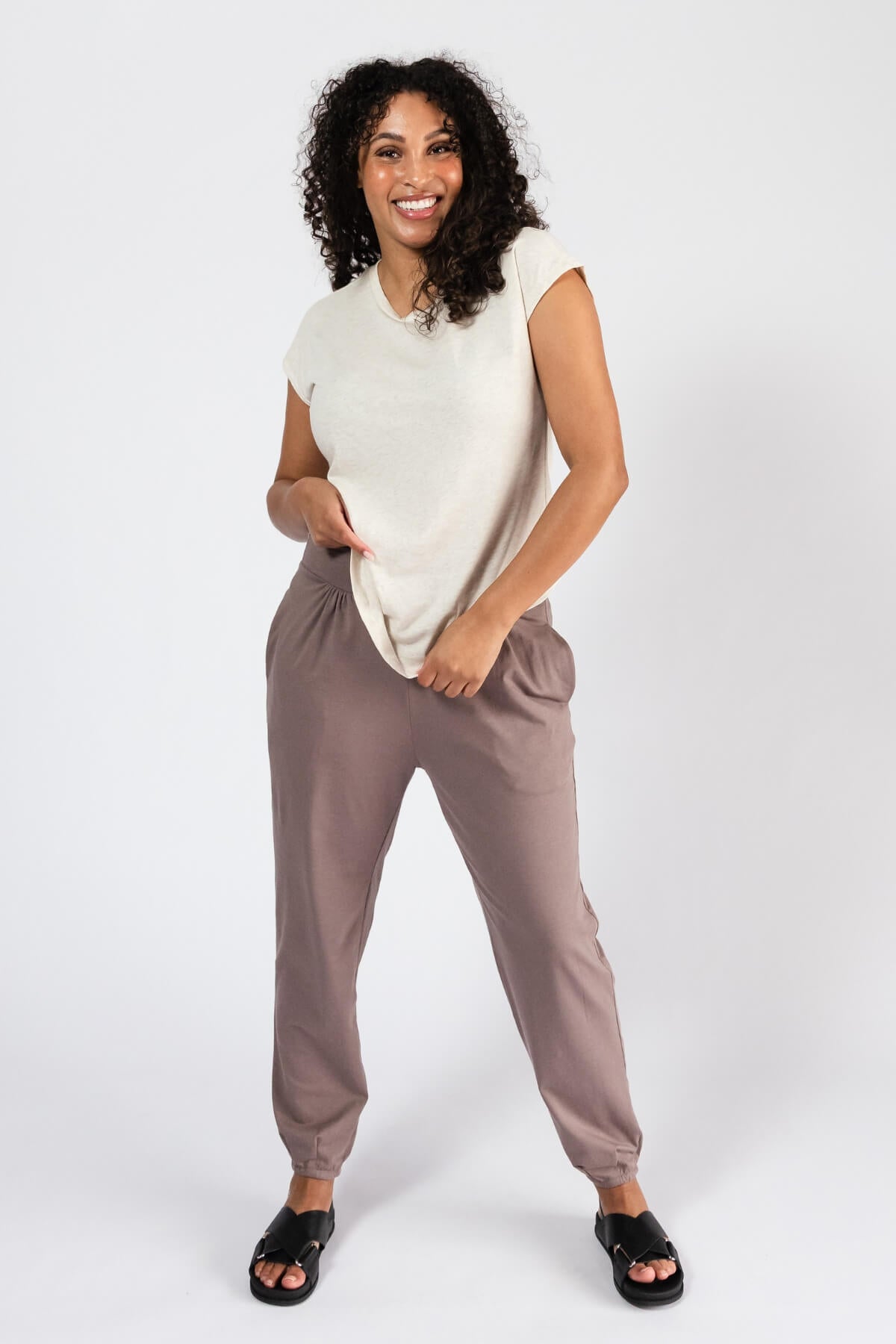 Ethical Organic Cotton Drift Pants - right side view