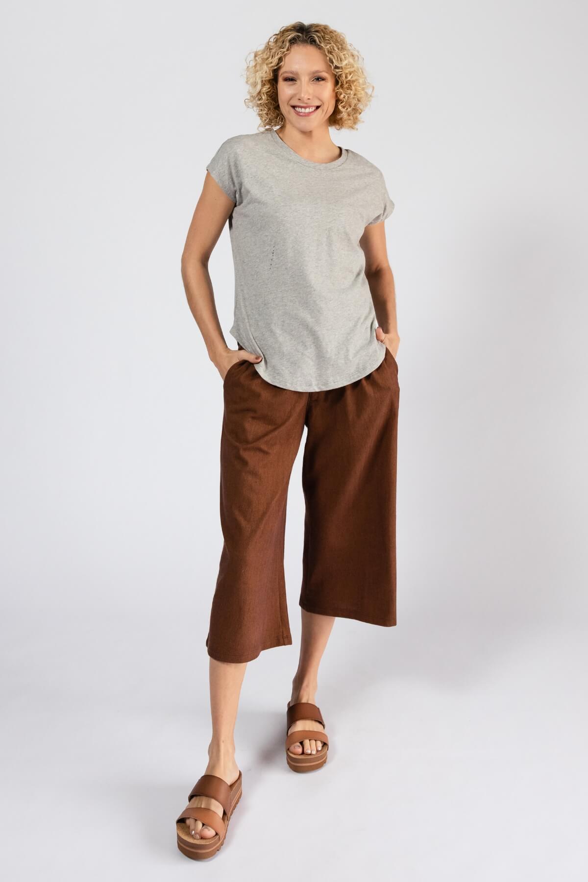 Surya Organic Denim Capri Pants - ethically made in Nepal