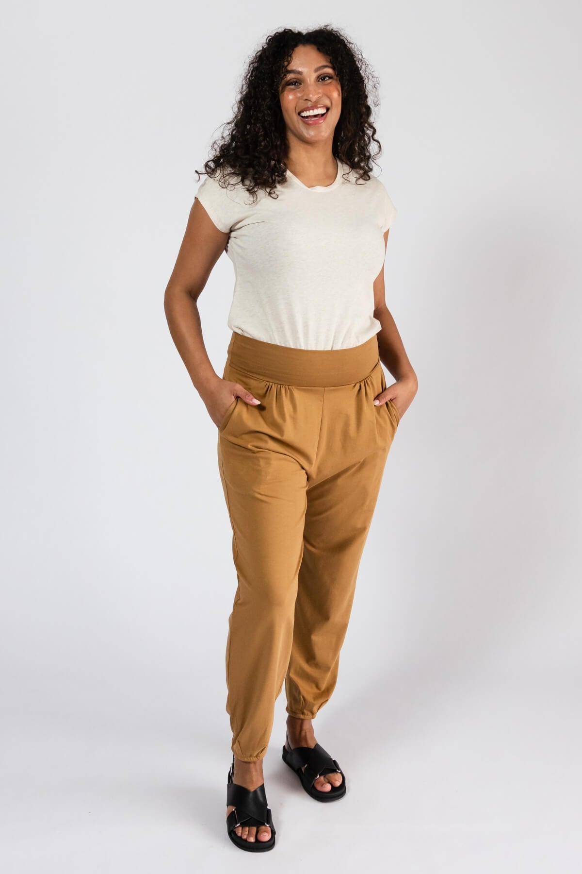 Surya Organic Cotton Drift Pants - Earthy Clay Colour