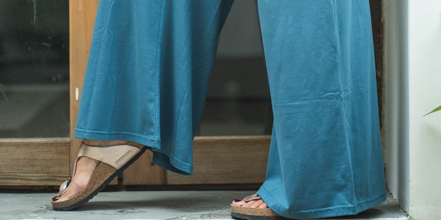 Ethical organic cotton palazzo pants for women