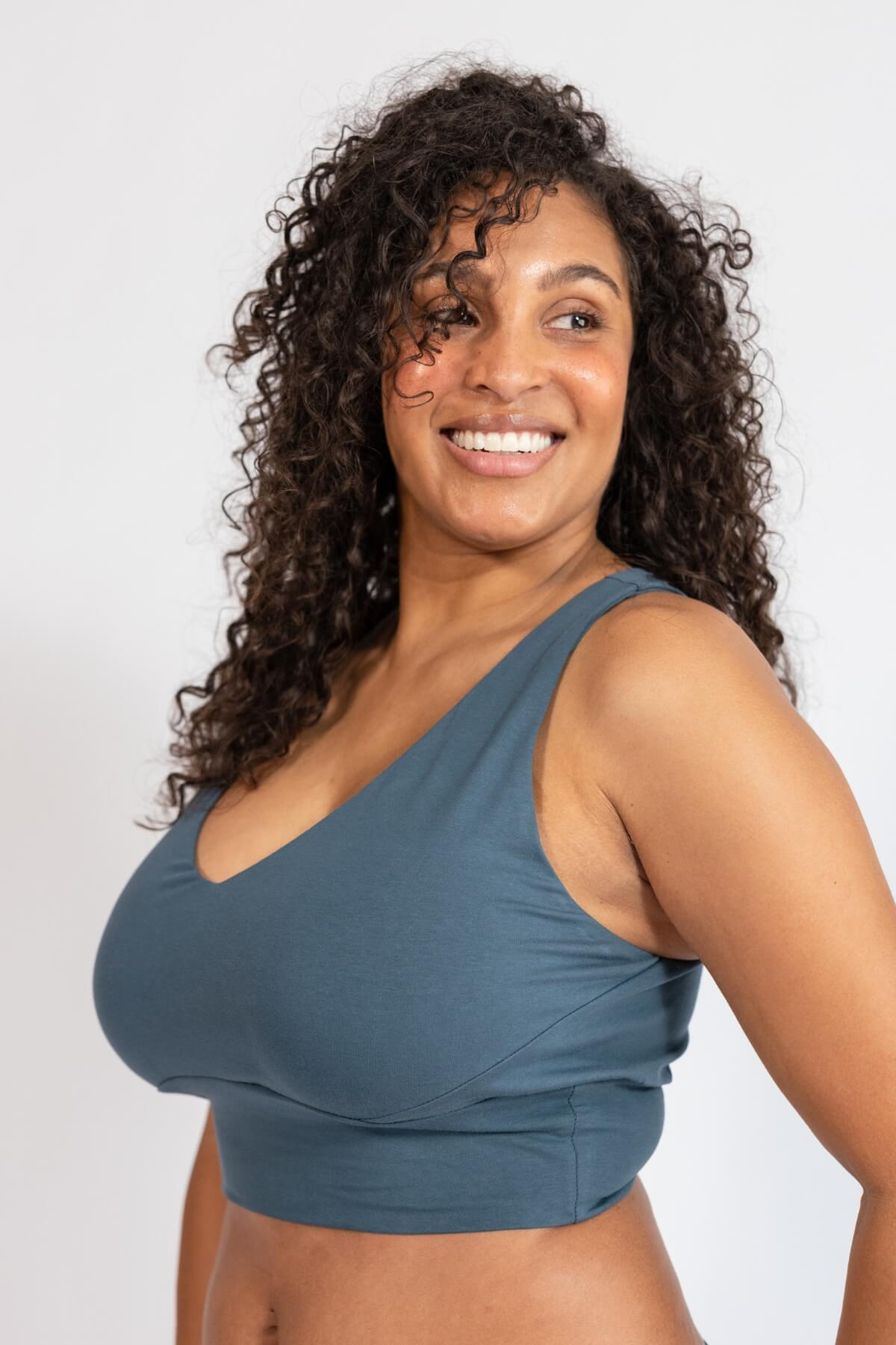Organic Cotton Bralette - left side view