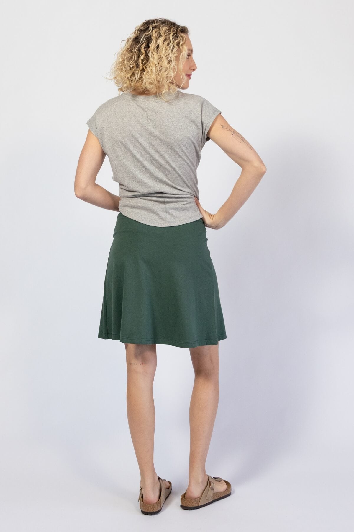 Everyday organic cotton skirt for women - rear view
