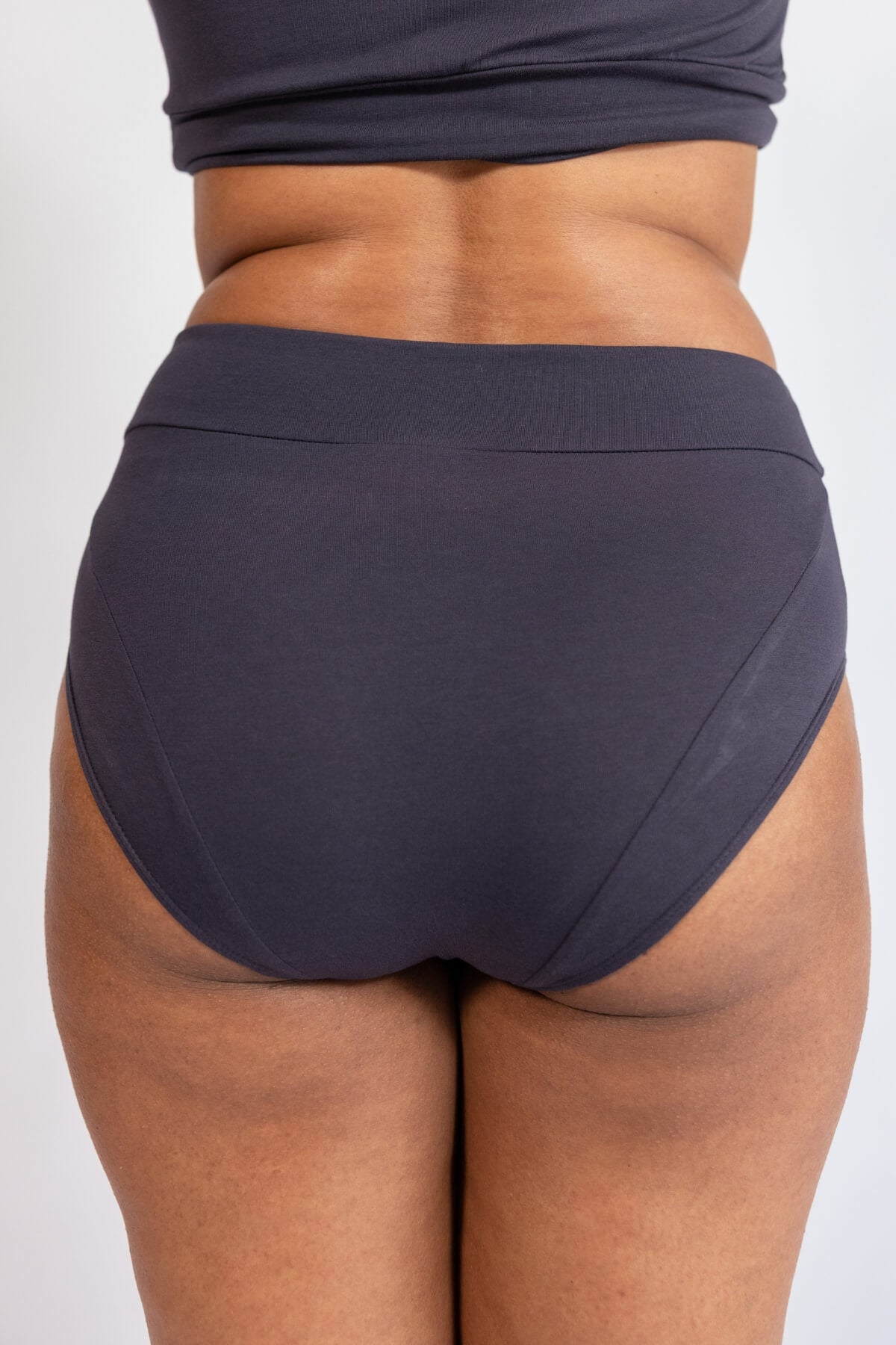 Organic High Waist Brief Underwear for Women - rear detail