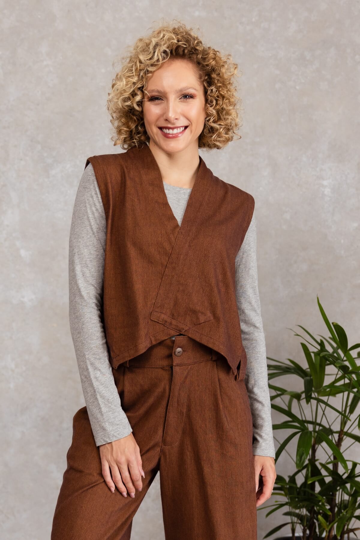 Surya Organic Denim Ayumi Vest - ethically made in Nepal