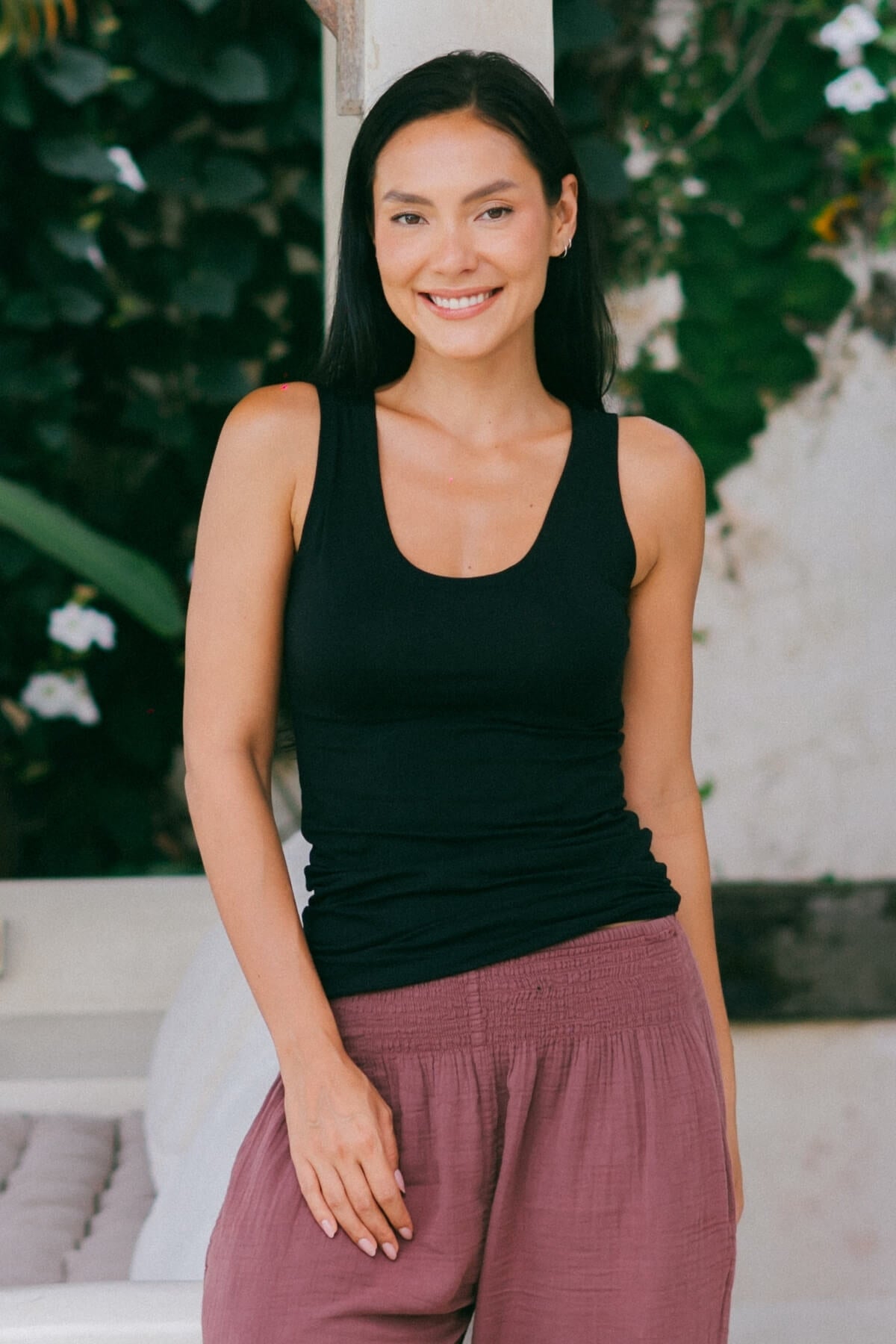Ethical organic cotton singlet tops for women – made in Nepal