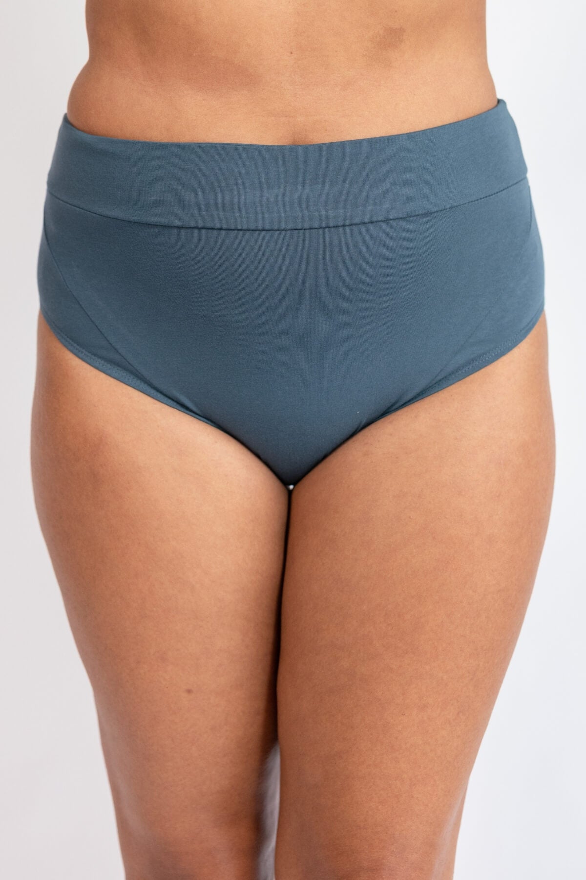 Organic cotton high waisted underwear for Women - French Blue