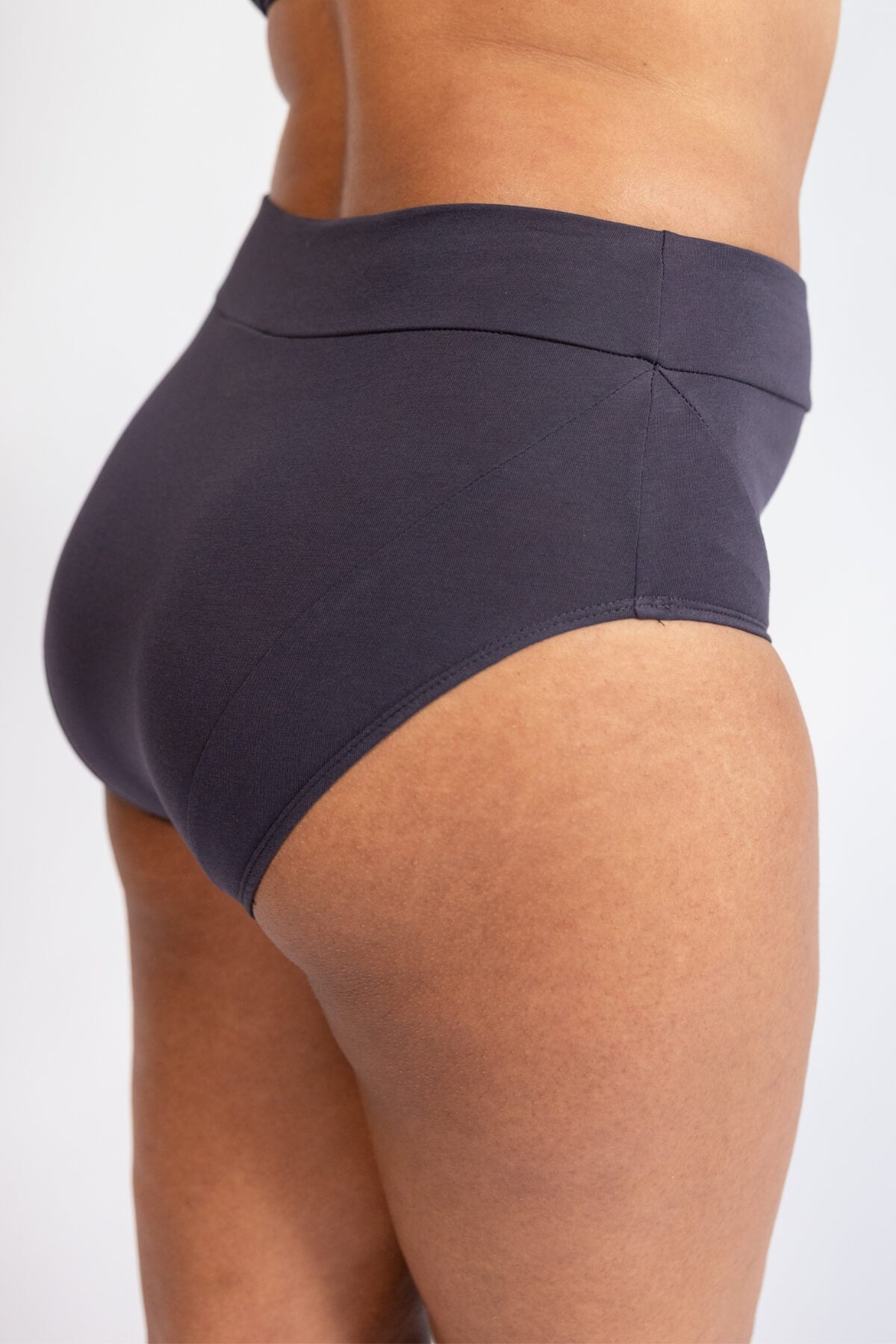 Organic High Waist Brief Underwear for Women - right side view