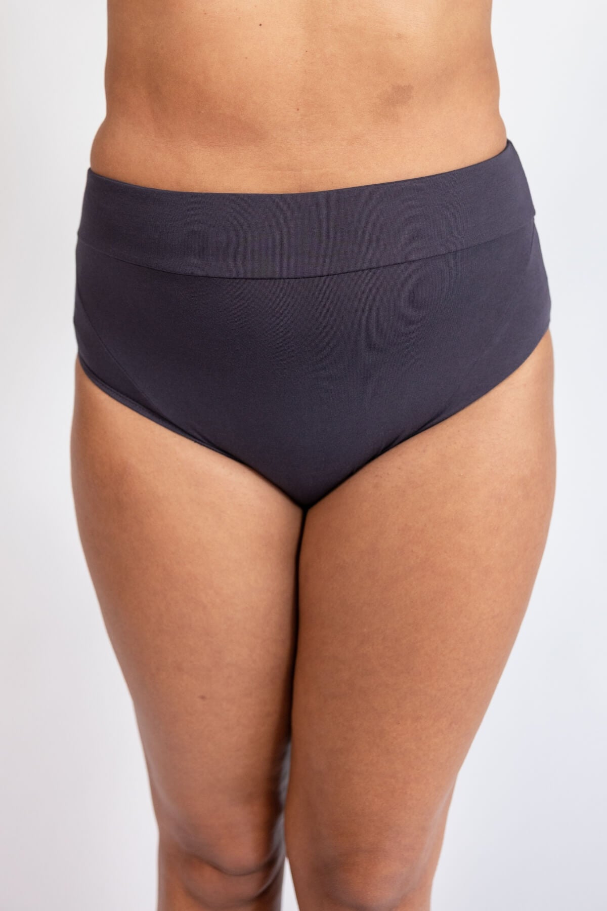 Organic High Waist Brief Underwear for Women - Midnight Blue