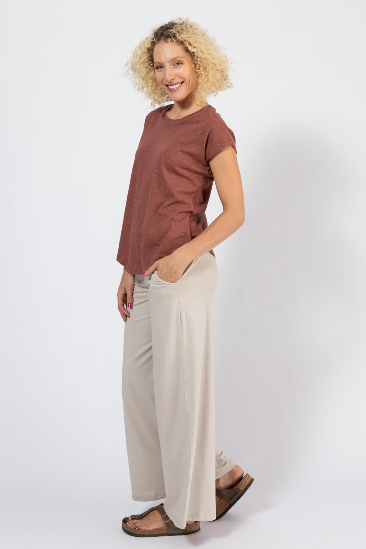 Surya Organic Cotton Wide Leg Freedom Pants - right side view