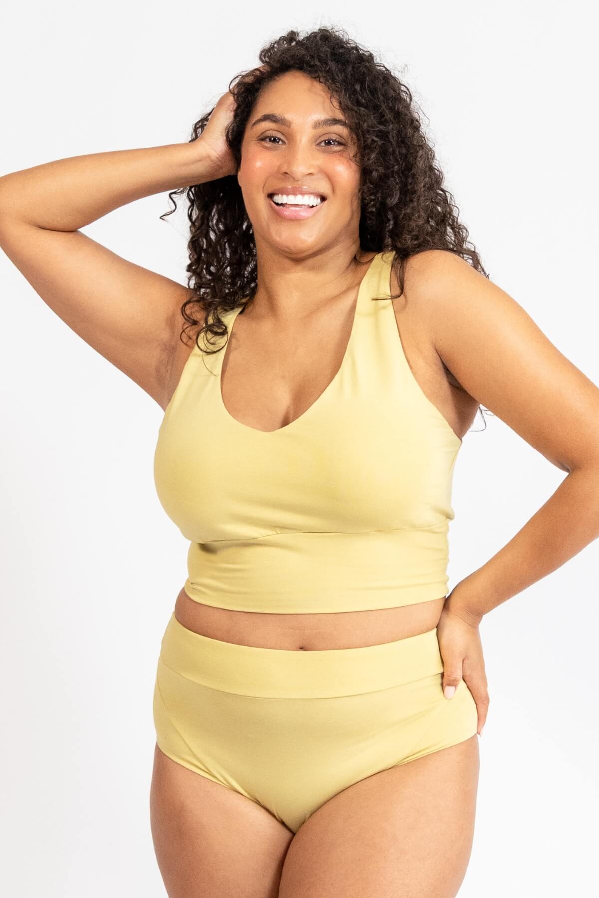 Organic Cotton Crop Tops - Lemon