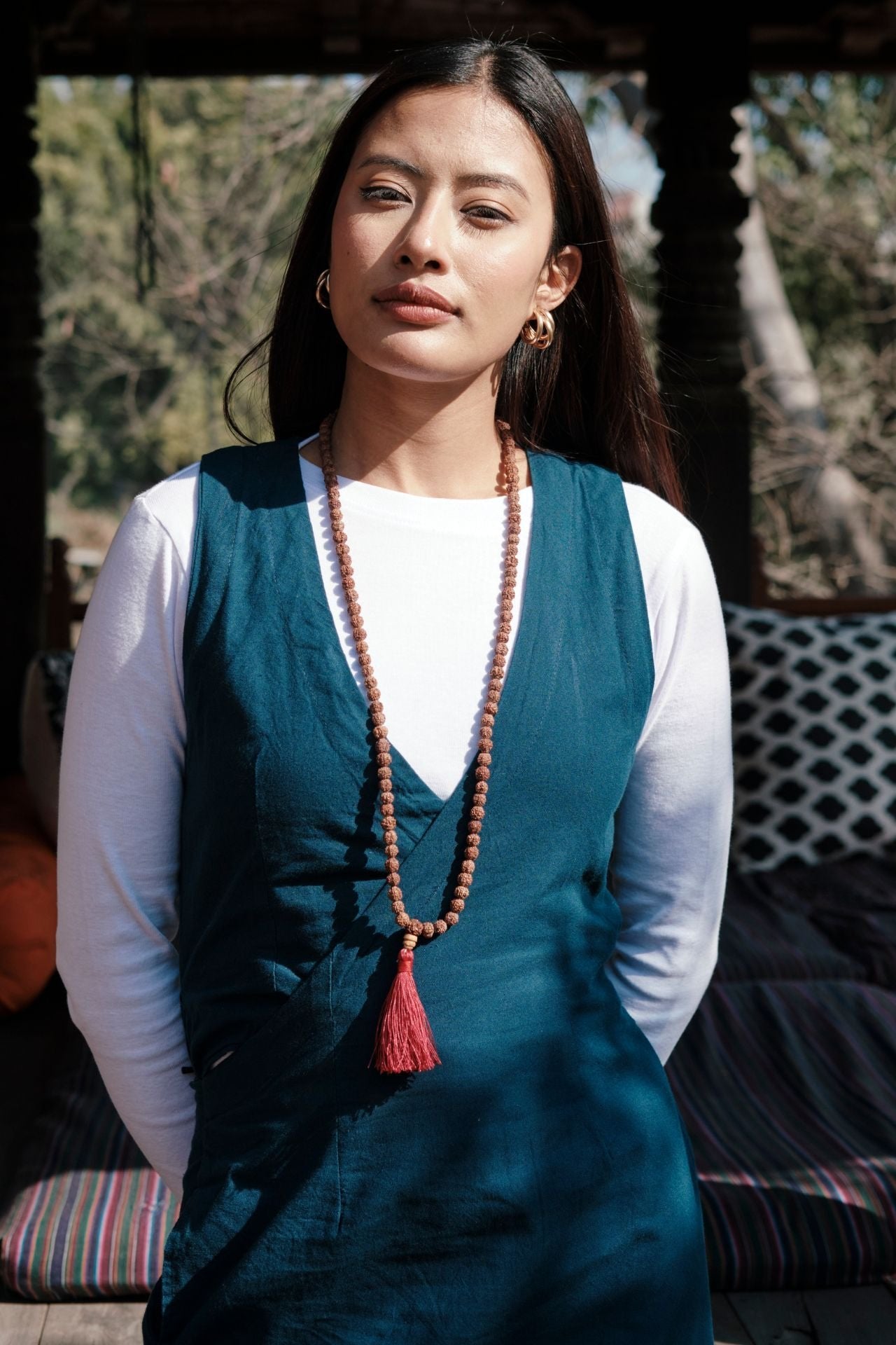 Surya Australia 108 Bead Rudraksha Bead Mala Necklace made in Nepal