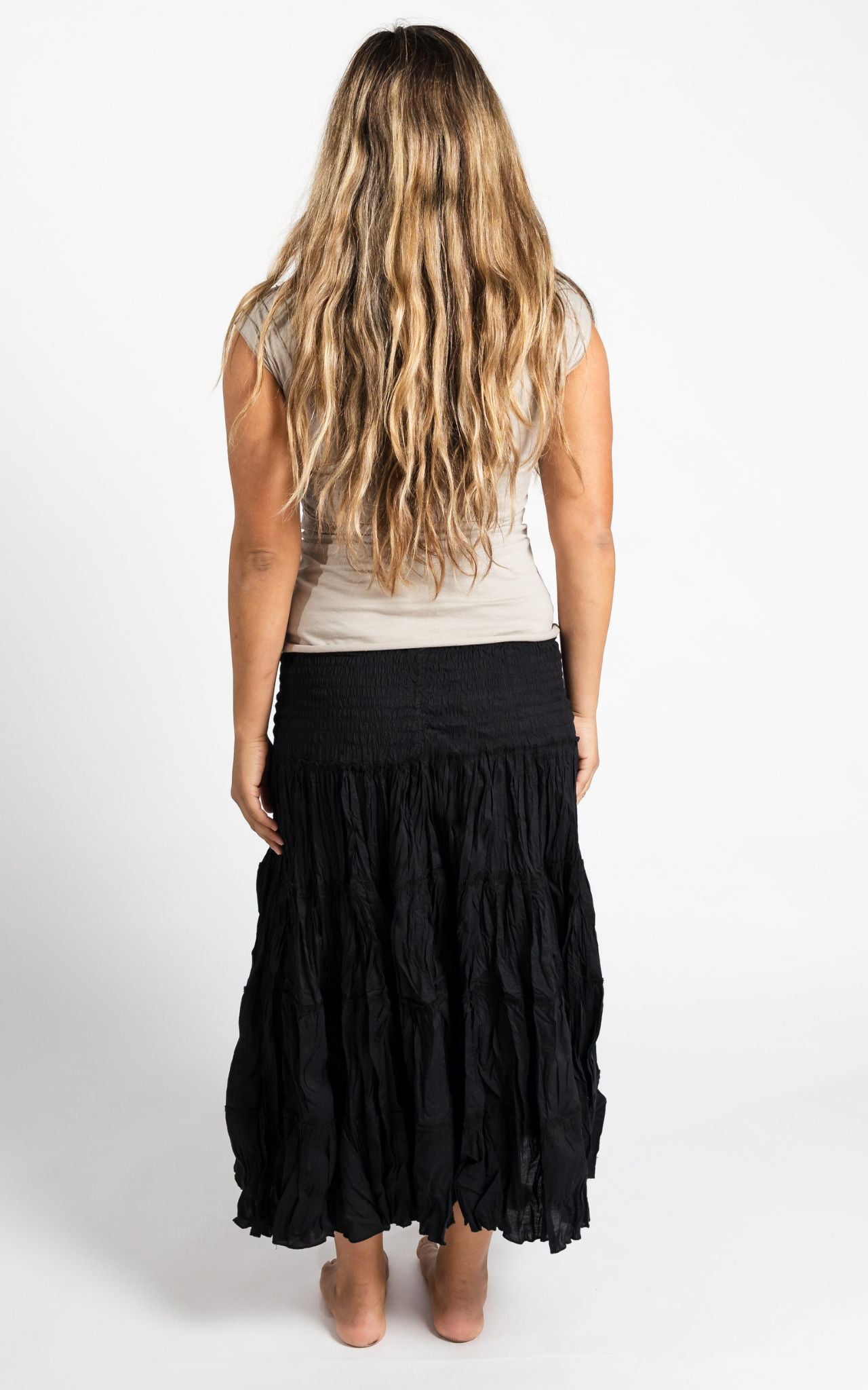 Surya Australia Ethical Cotton 'Franit' Skirt made in Nepal - Black