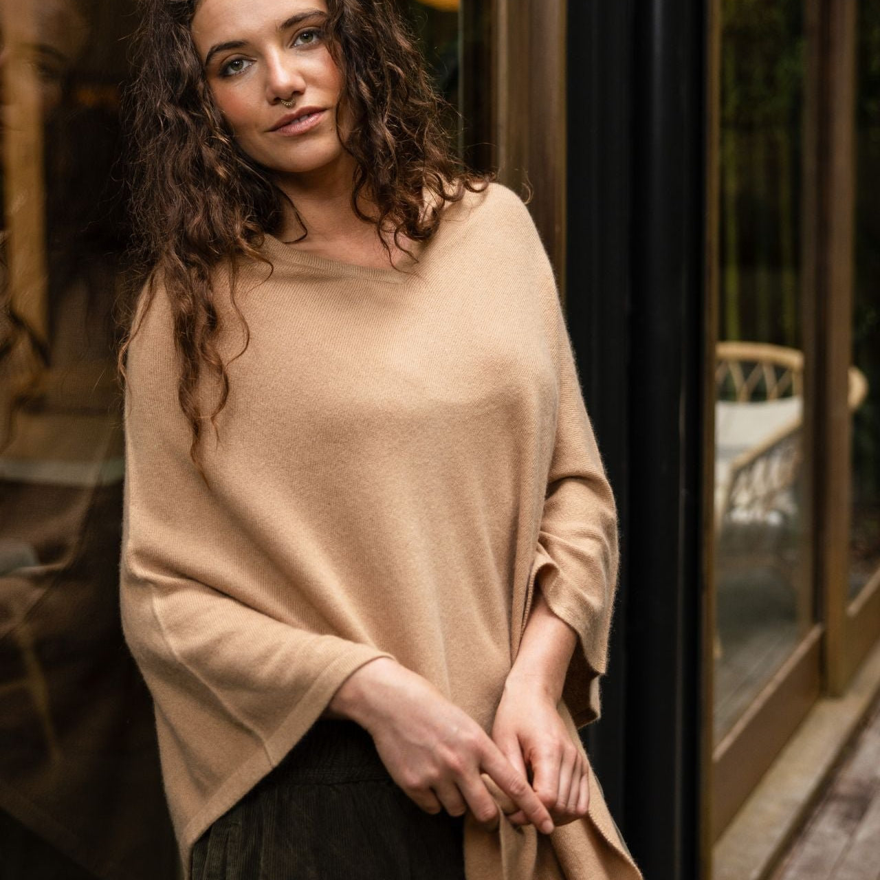 Surya Australia Ethical Cashmere Poncho made in Nepal