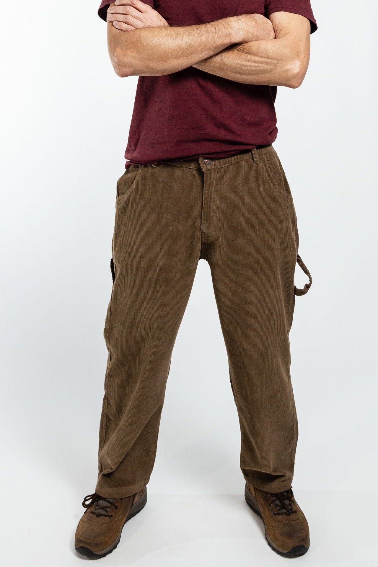 Surya Corduroy Trousers for Men made in Nepal - peanut