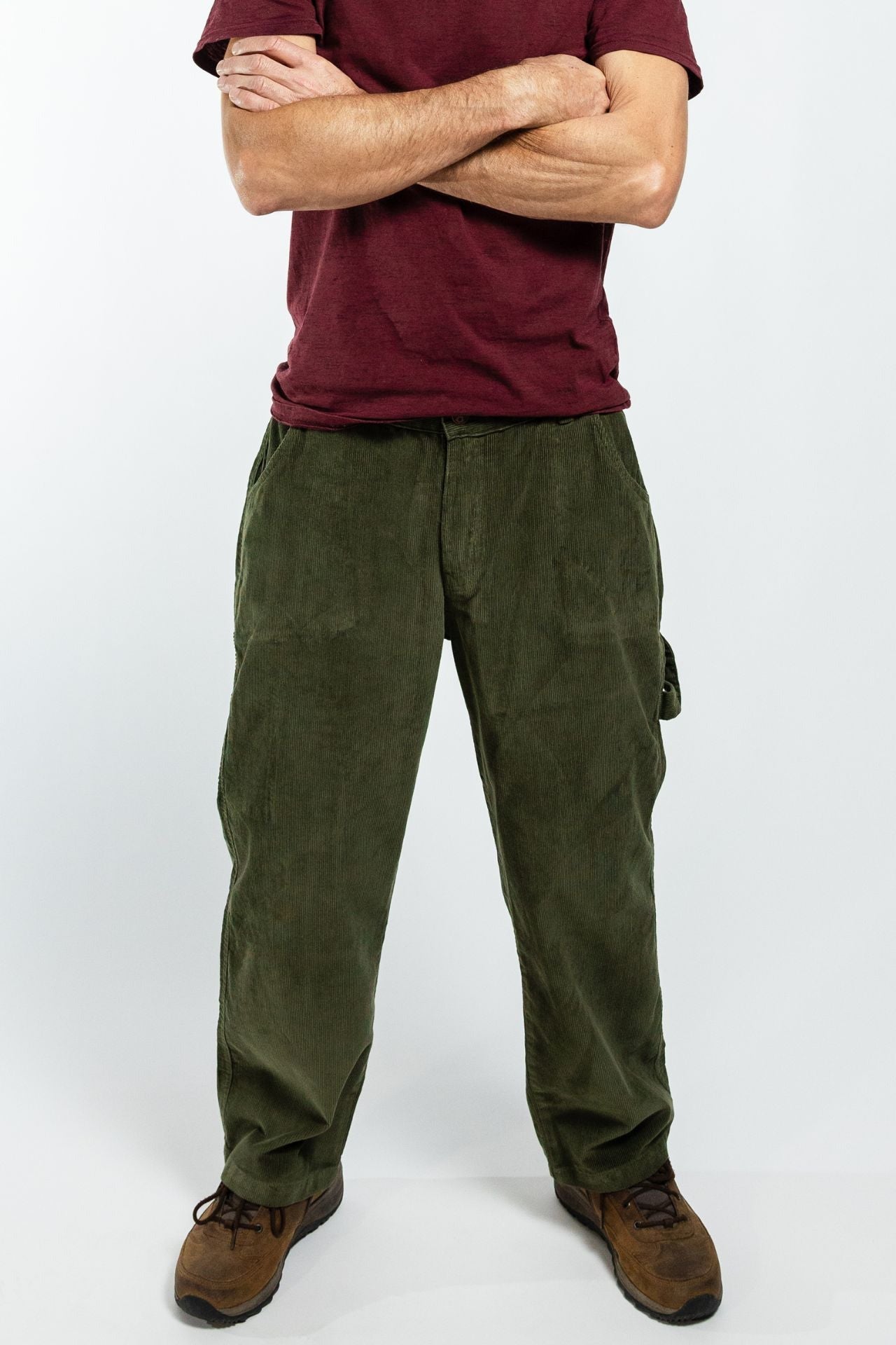 Surya Corduroy Trousers for Men made in Nepal - khaki