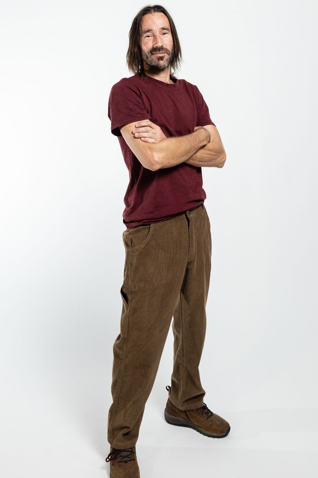 Surya Corduroy Trousers for Men made in Nepal - peanut