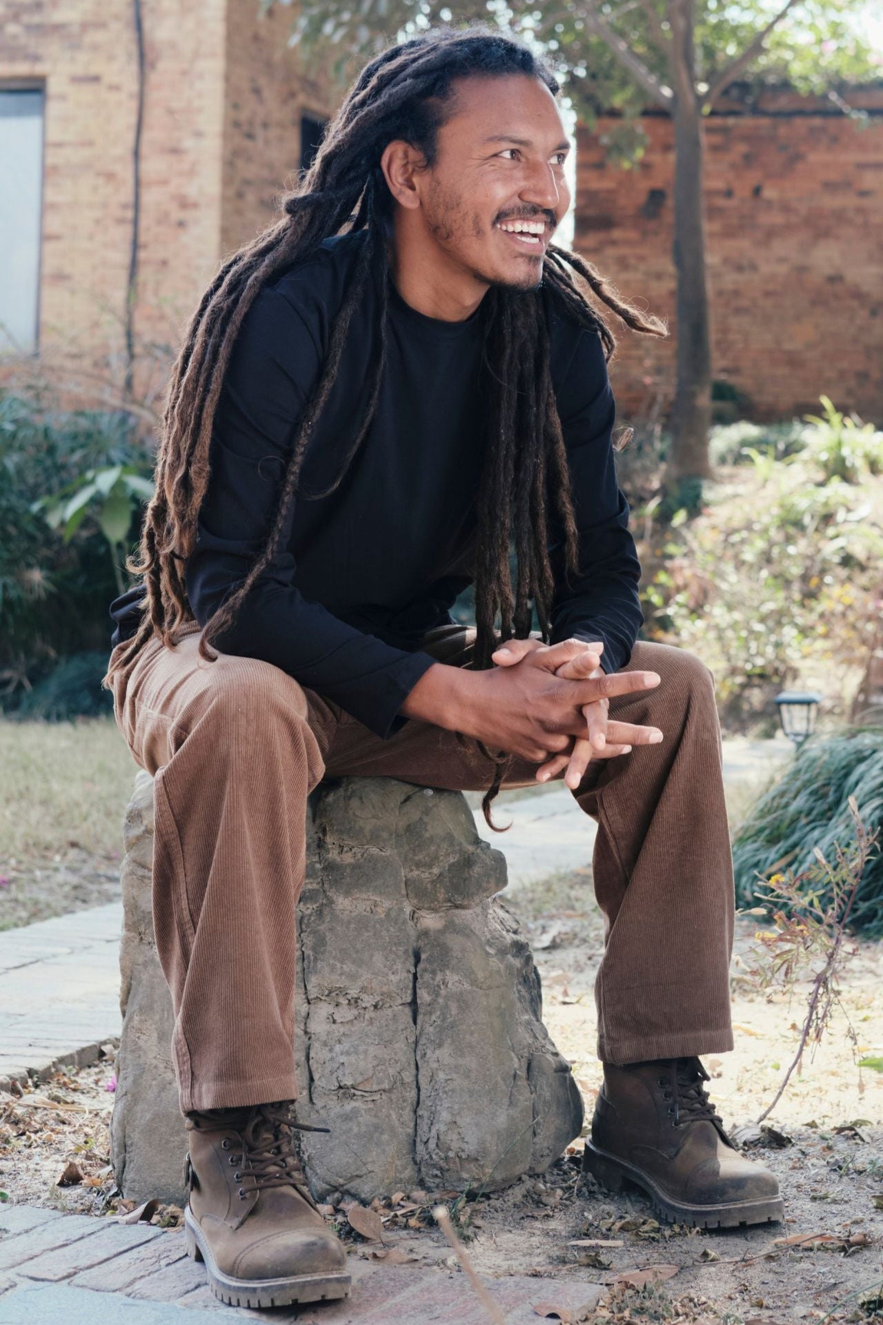 Surya Corduroy Trousers for Men made in Nepal - peanut