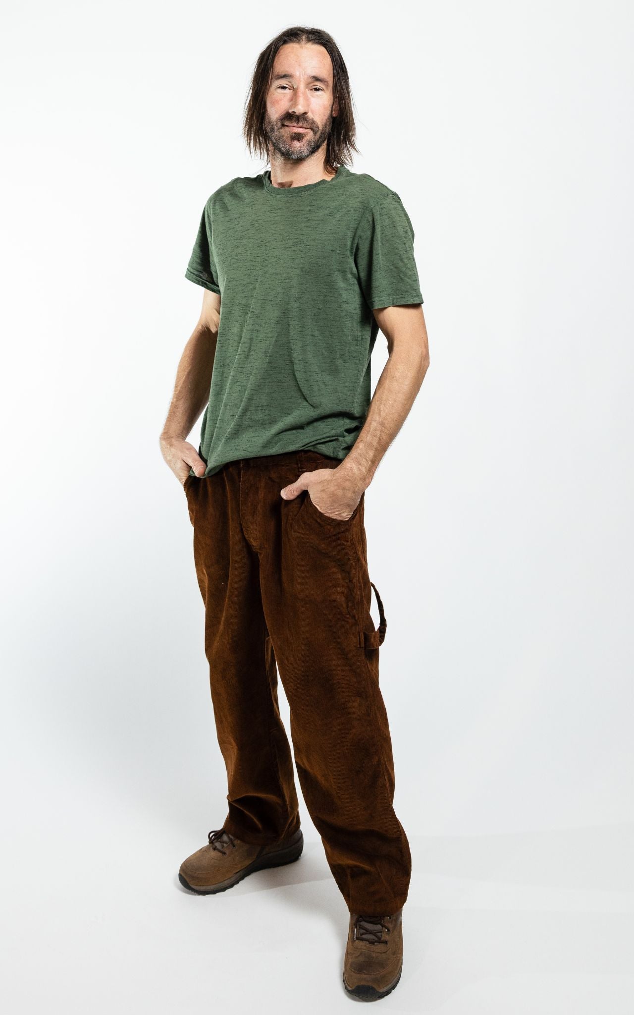 Surya Corduroy Trousers for Men made in Nepal - walnut