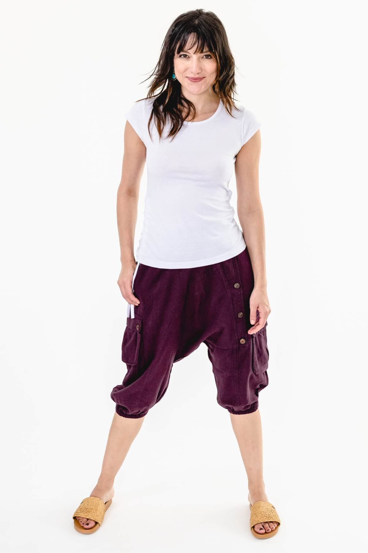 Surya Drop Crotch Shorts for Women - flattering design