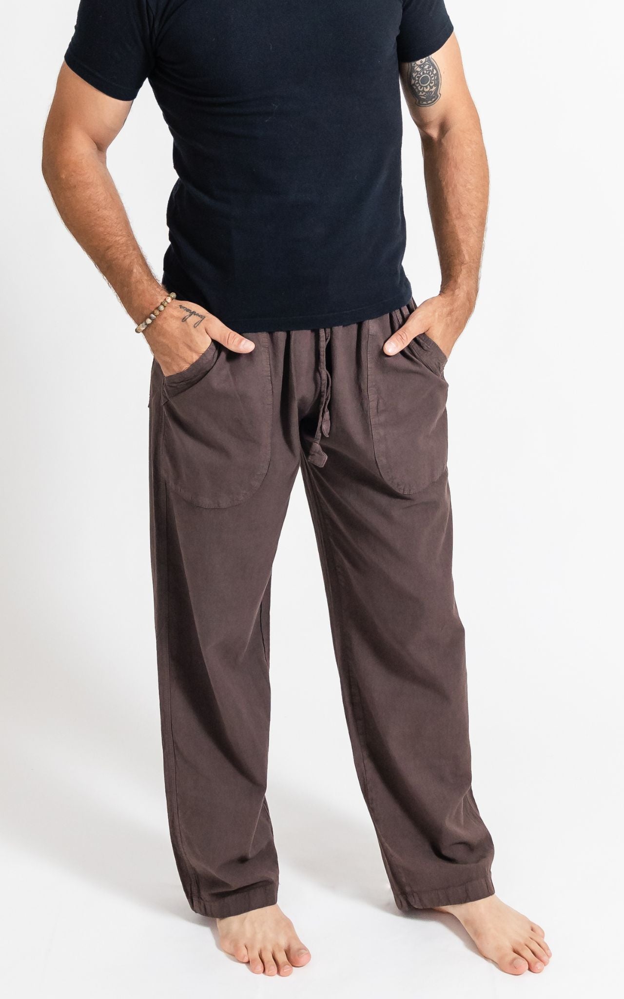 Surya Australia Ethical Plain Cotton 'Jerome' pants for men made in Nepal
