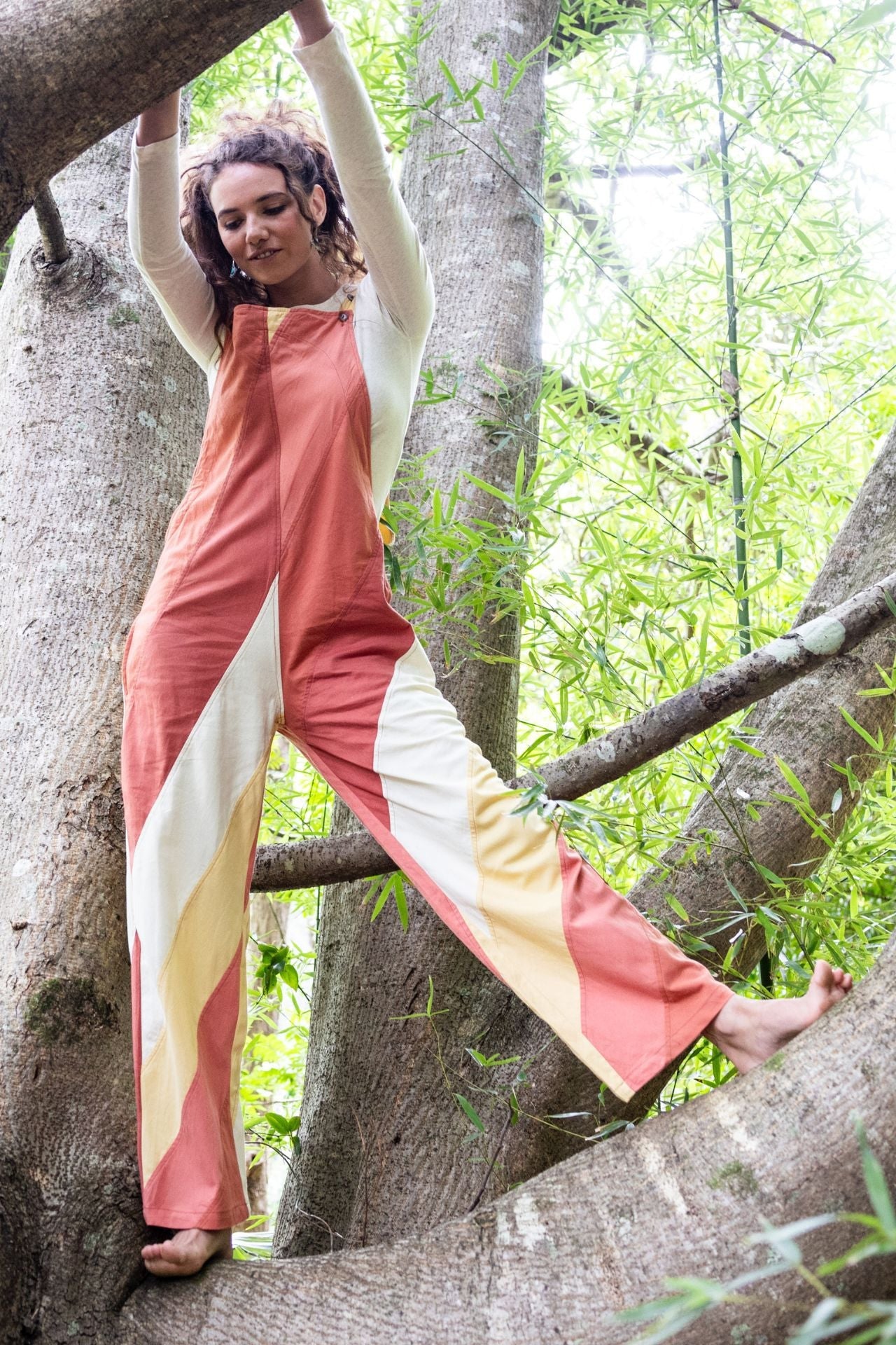 Surya Australia Ethical Cotton Freya Overalls made in Nepal - Orange