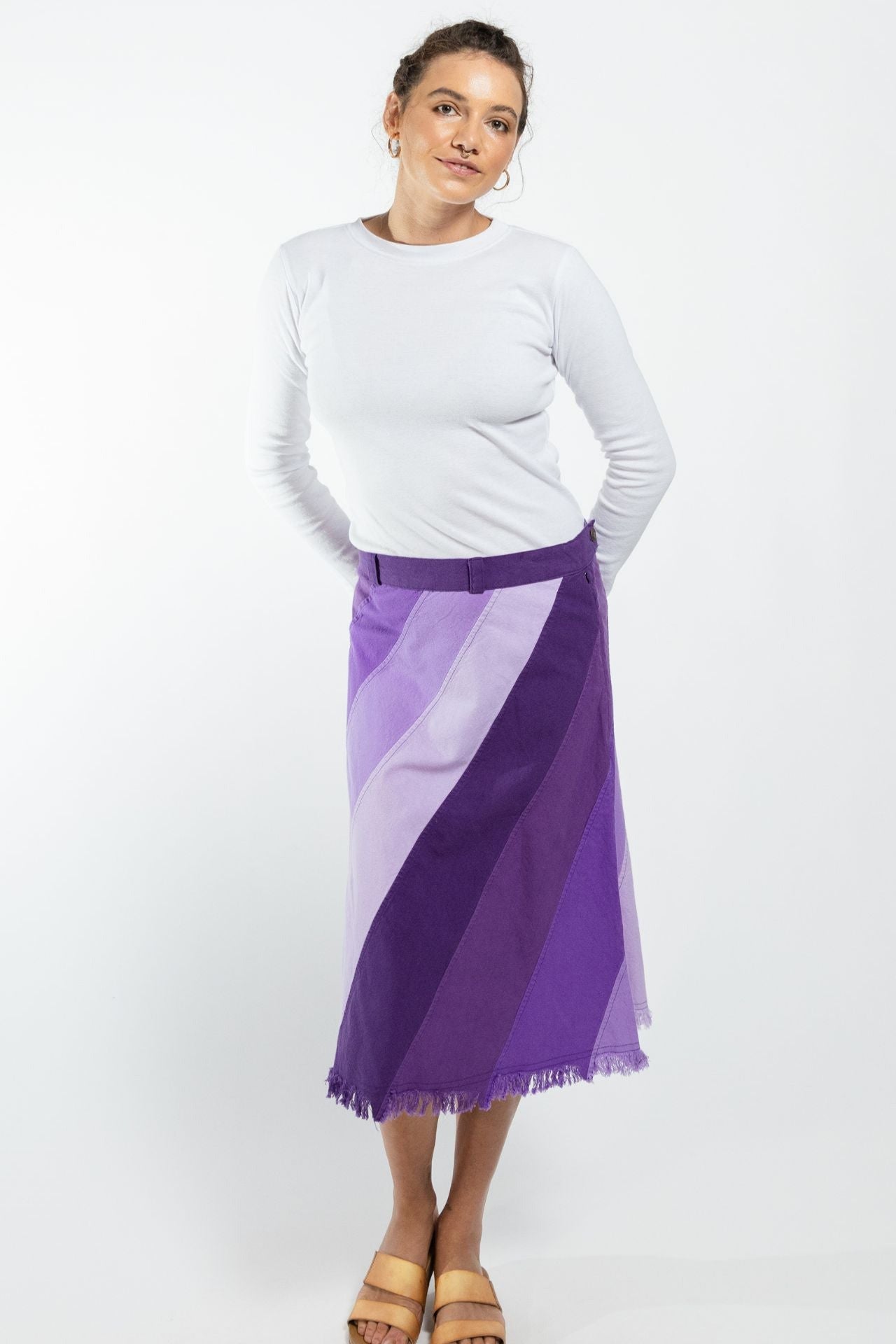 Surya Australia Cotton 'Freya' Skirt made in Nepal - Lilac