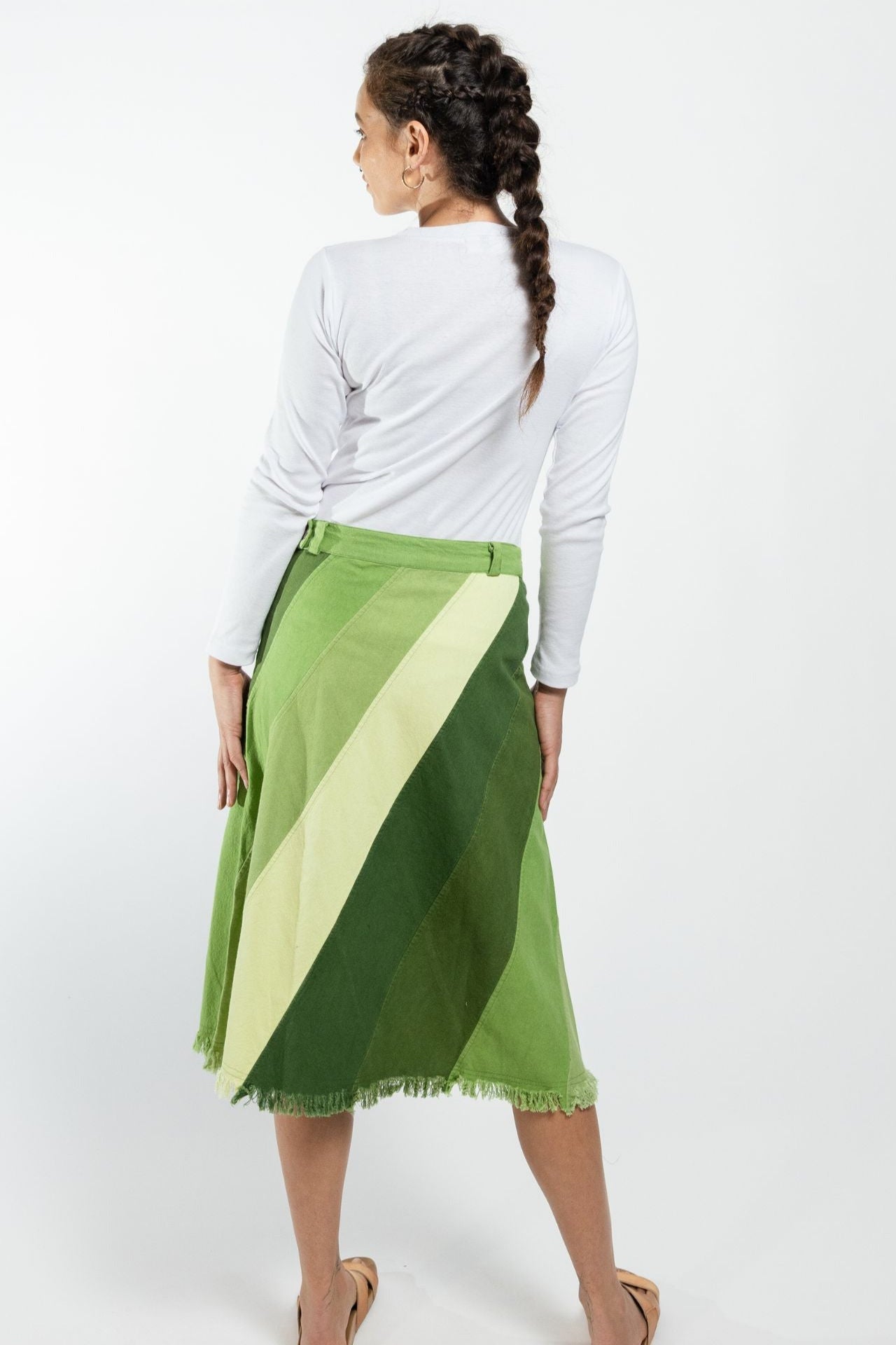 Surya Australia Cotton 'Freya' Skirt made in Nepal - Green