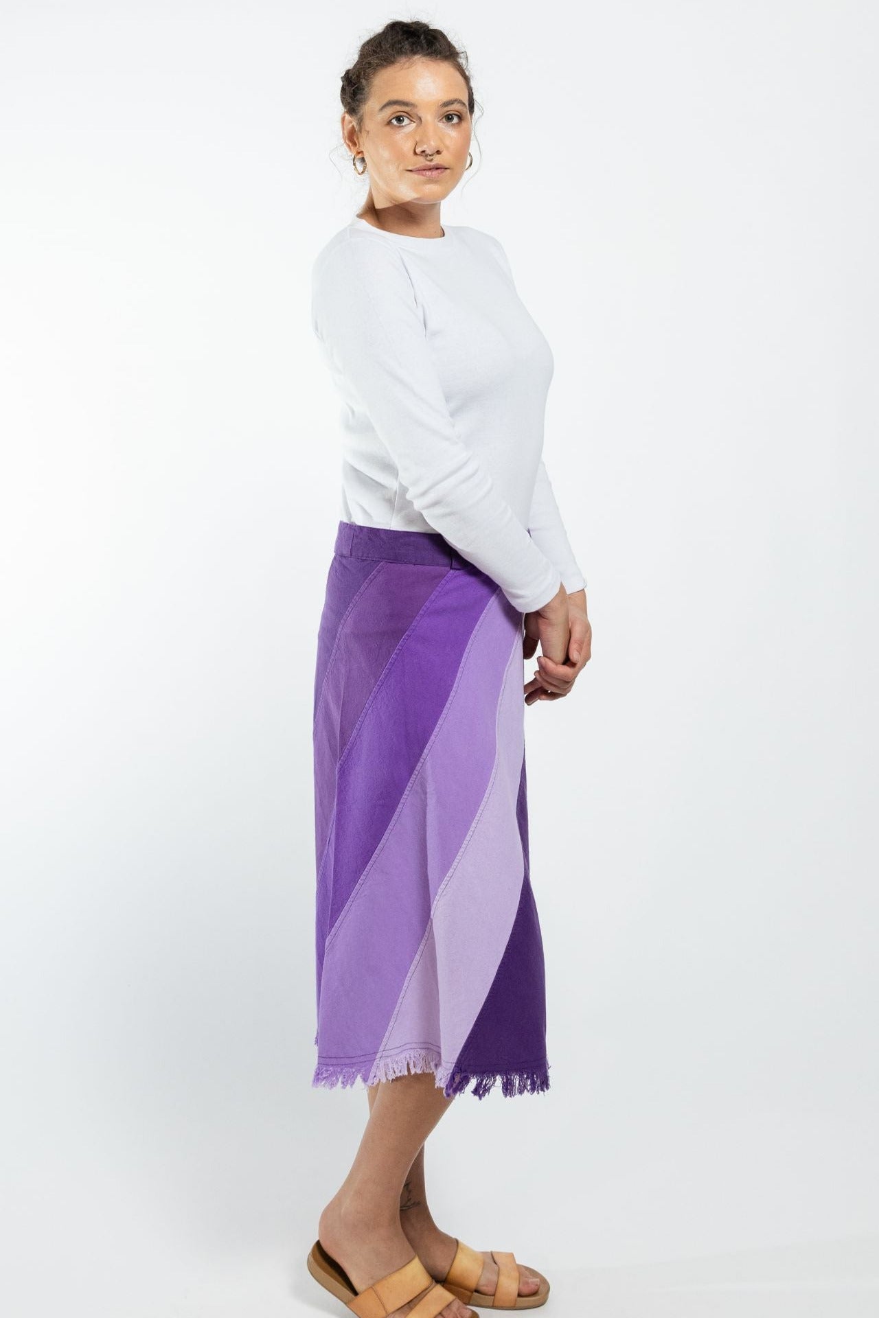 Surya Australia Cotton 'Freya' Skirt made in Nepal - Lilac
