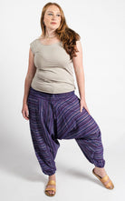Surya Australia Cotton Harem Pants from Nepal - Purple