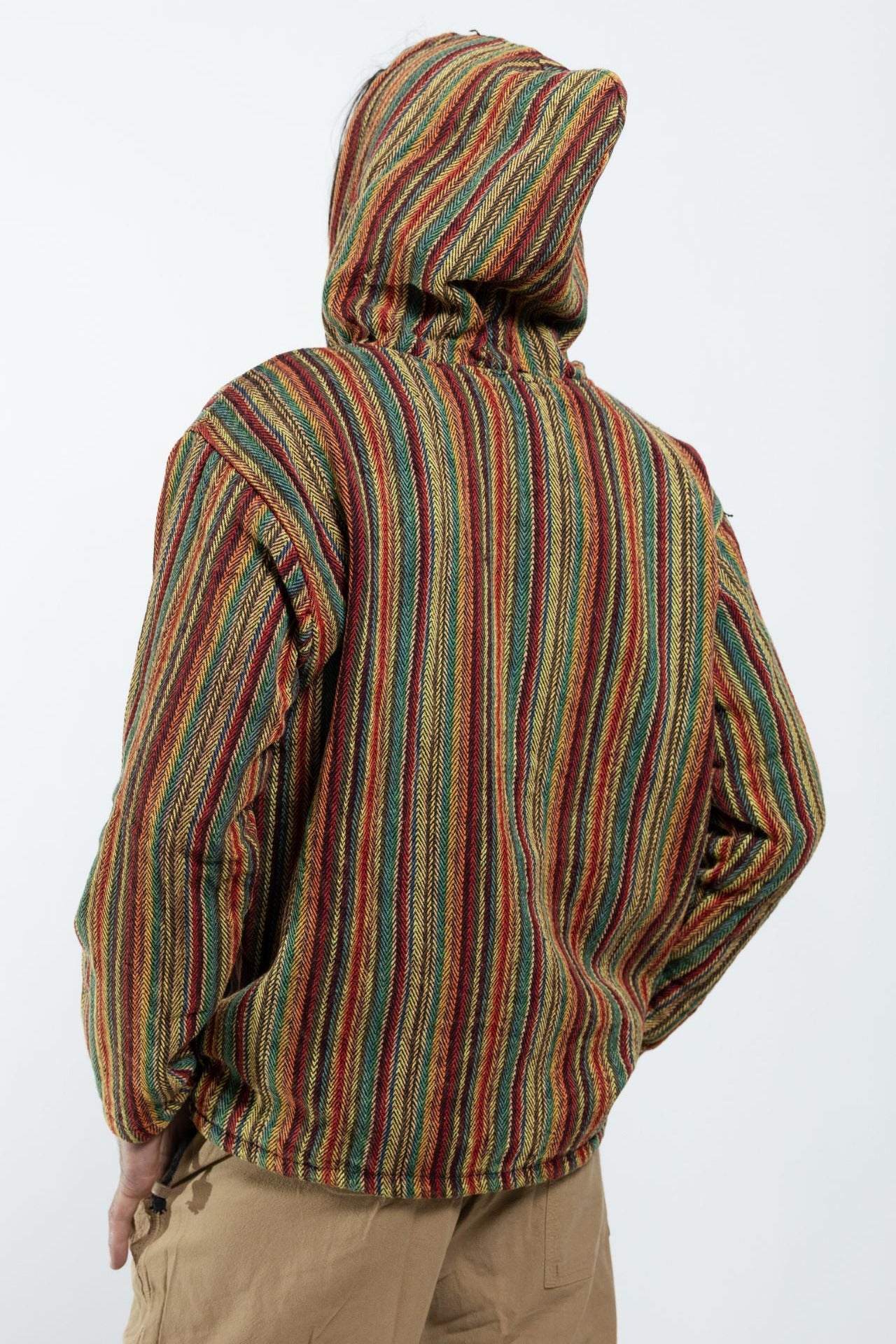 Surya Australia Ethical Cotton 'Wanderer' Hoodie for Men from Nepal - Rust