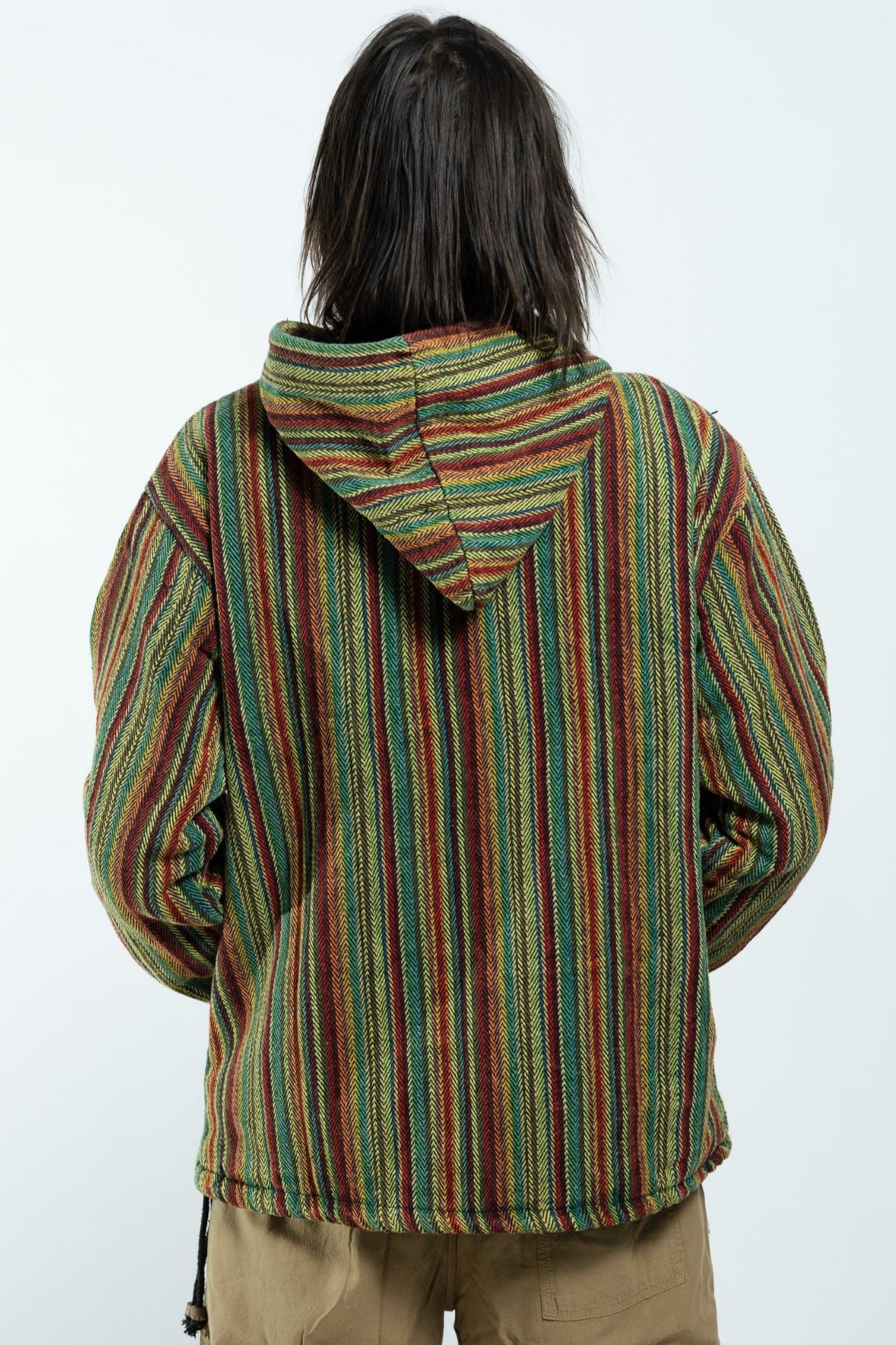 Surya Australia Ethical Cotton 'Wanderer' Hoodie for Men from Nepal - Green