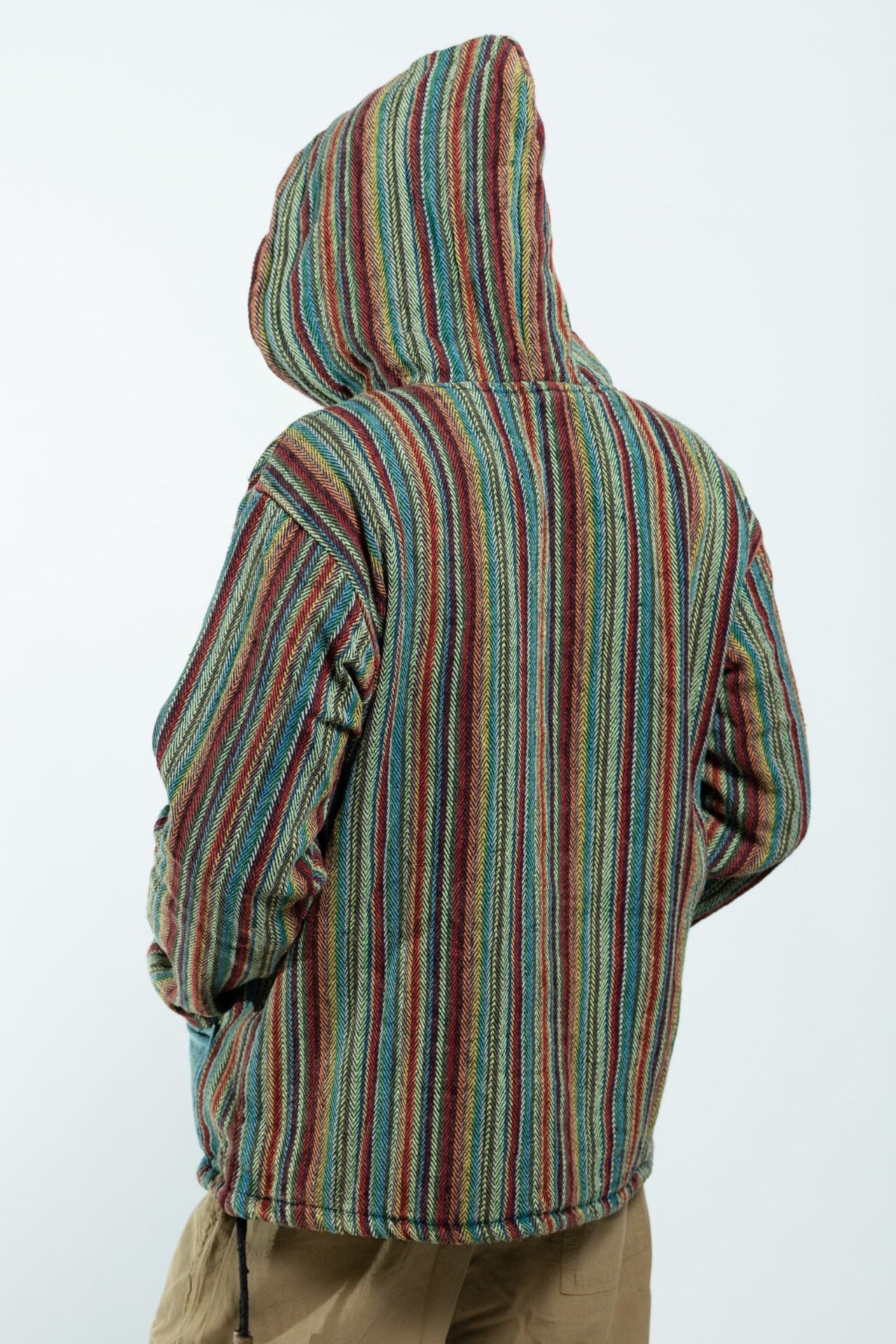 Surya Australia Ethical Cotton 'Wanderer' Hoodie for Men from Nepal - Blue