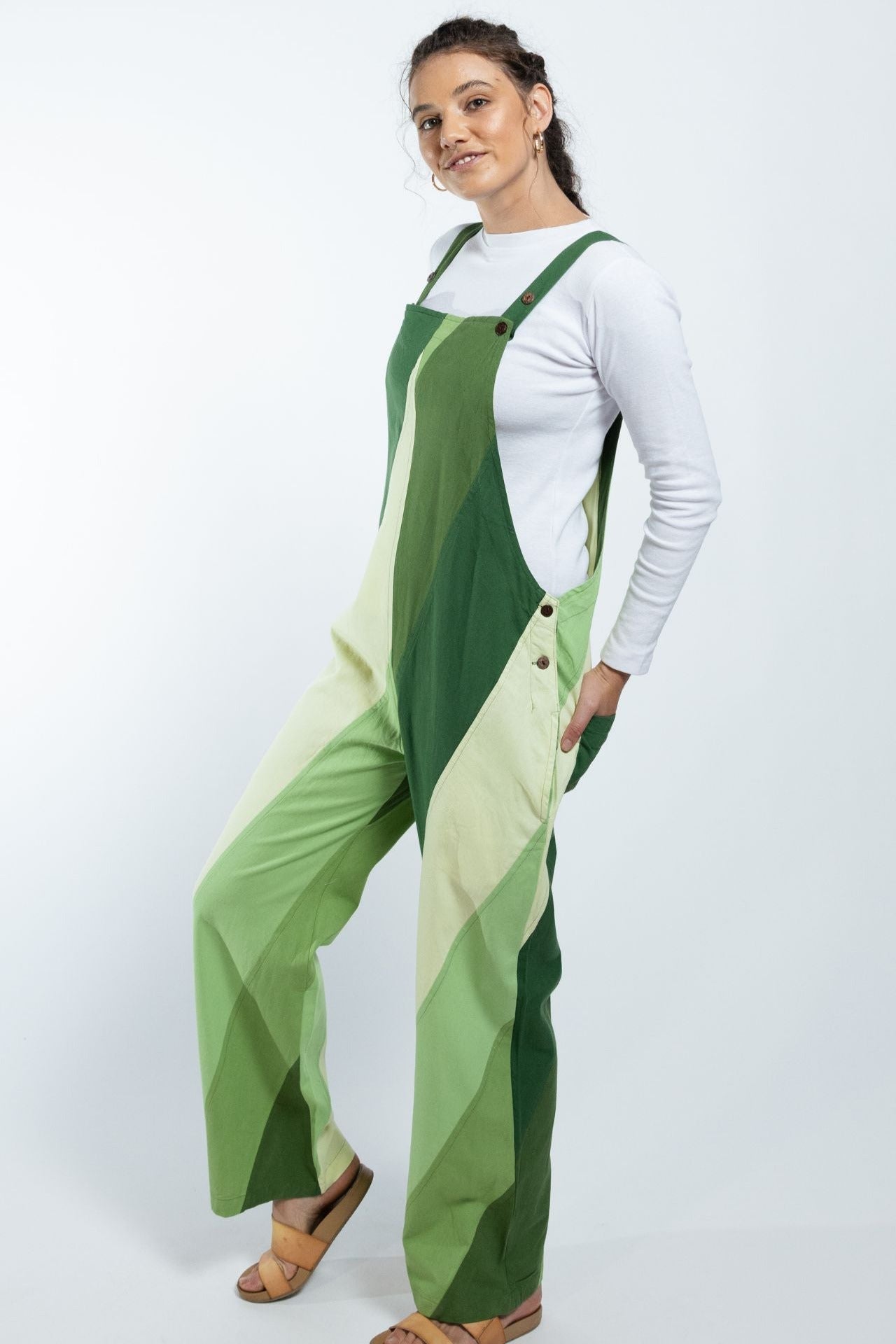 Surya Australia Ethical Cotton Freya Overalls made in Nepal - Green
