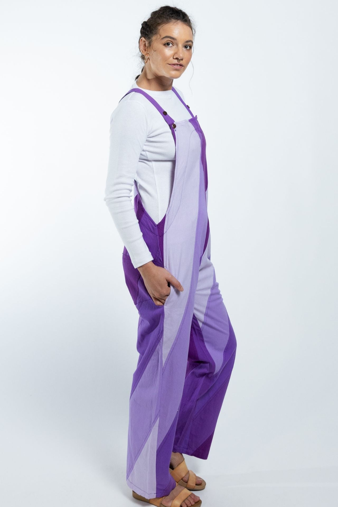 Surya Australia Ethical Cotton Freya Overalls made in Nepal - Purple