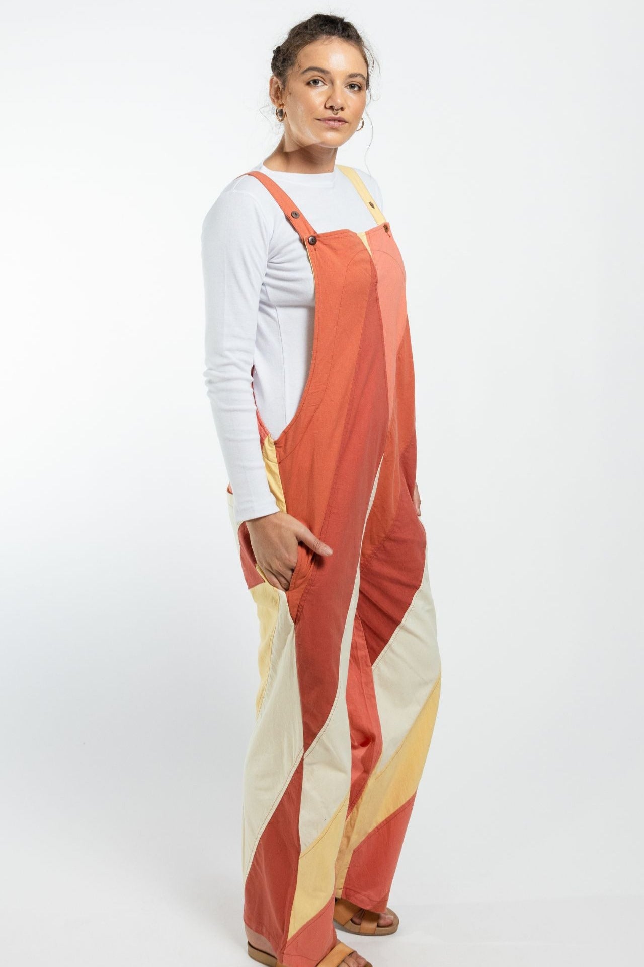 Surya Australia Ethical Cotton Freya Overalls made in Nepal - Orange
