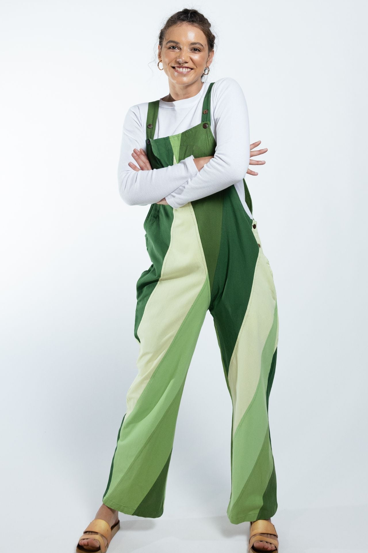 Surya Australia Ethical Cotton Freya Overalls made in Nepal - Green